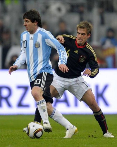 Lionel Messi Argentina Matchworn Shirt vs Germany, 2010 - CharityStars