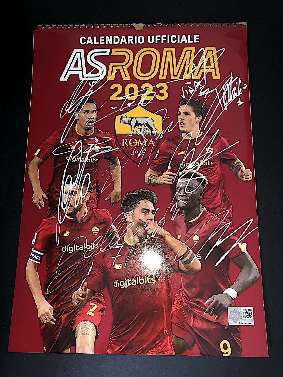 Official AS Roma Calendar, 2023 Signed by the Squad CharityStars