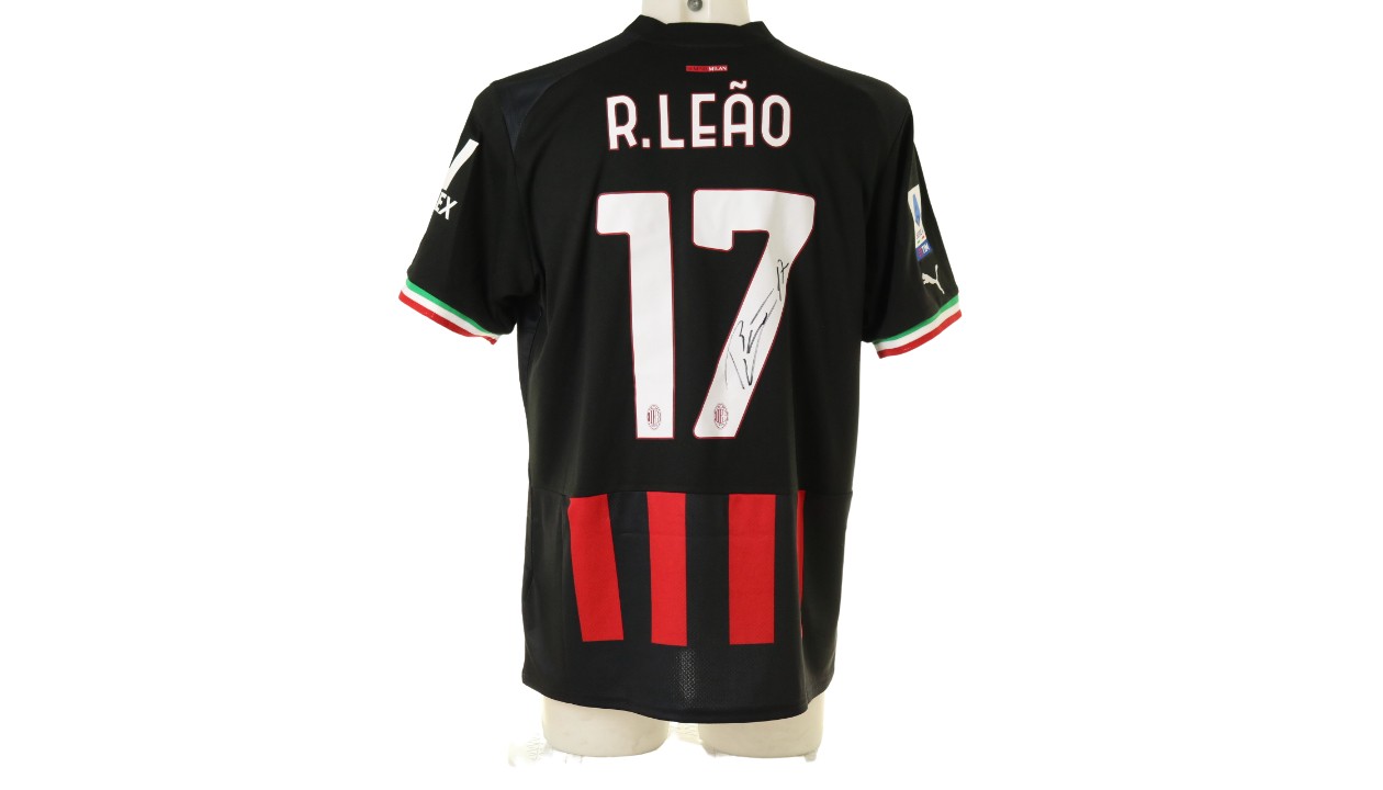 Leao AC Milan Official Signed Shirt, 2022/23 - CharityStars