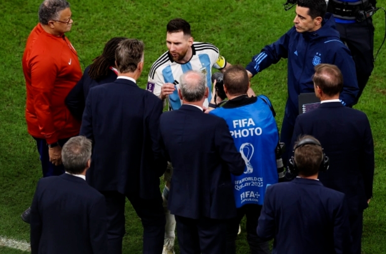 Lionel Messi Last Dance Match Shirt vs Netherlands Quarter Final