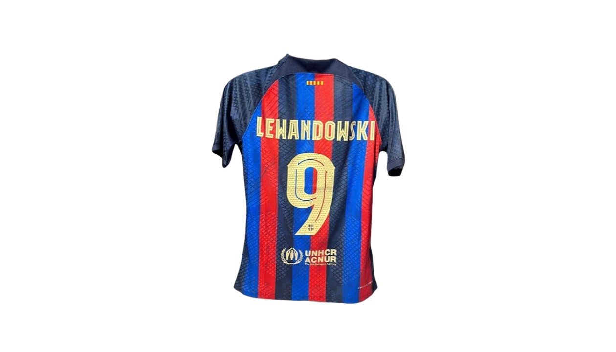 Robert Lewandowski Signed Framed Shirt - FC Barcelona Autograph