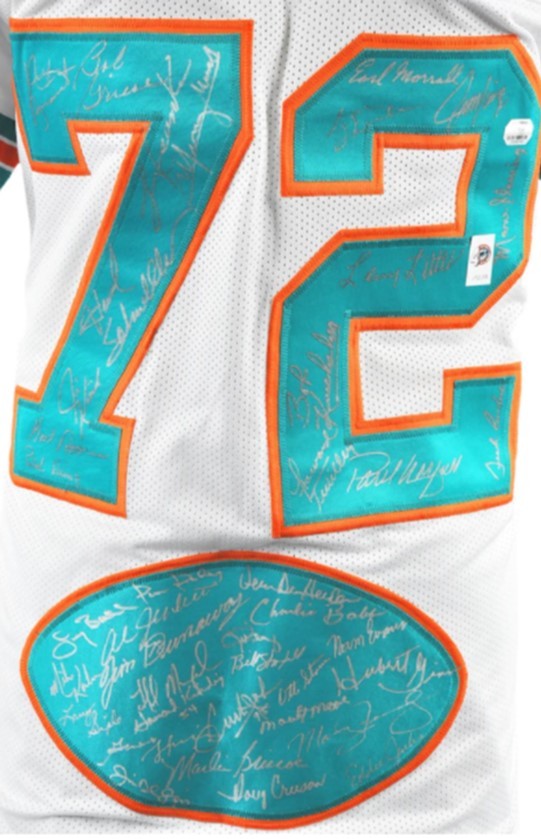 1972 Miami Dolphins Autographed 40th Anniversary Edition White Jersey