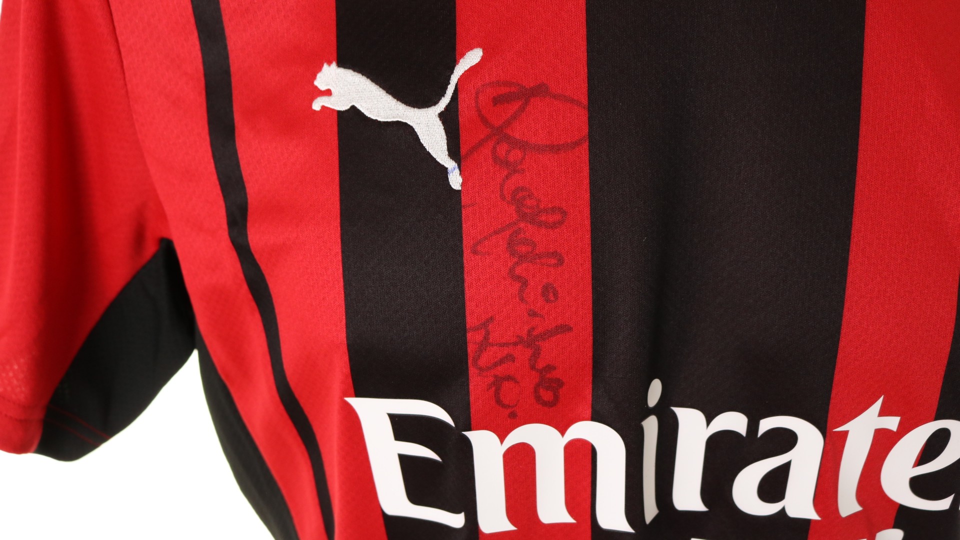 Charitybuzz: Ronaldinho Signed A.C. Milan Jersey Framed