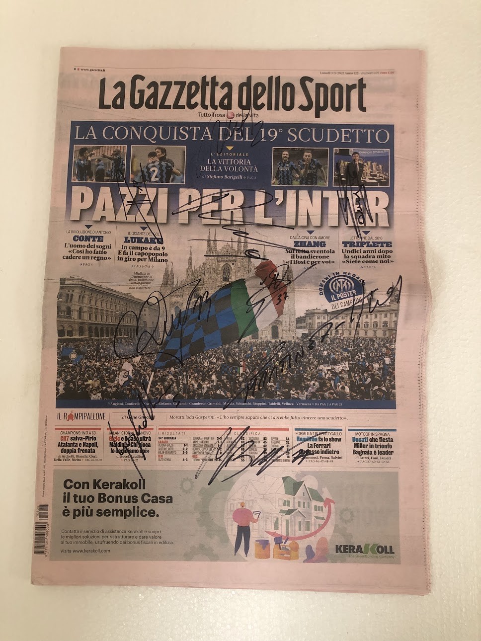 Poster Inter Triplete IN VENDITA! - PicClick IT