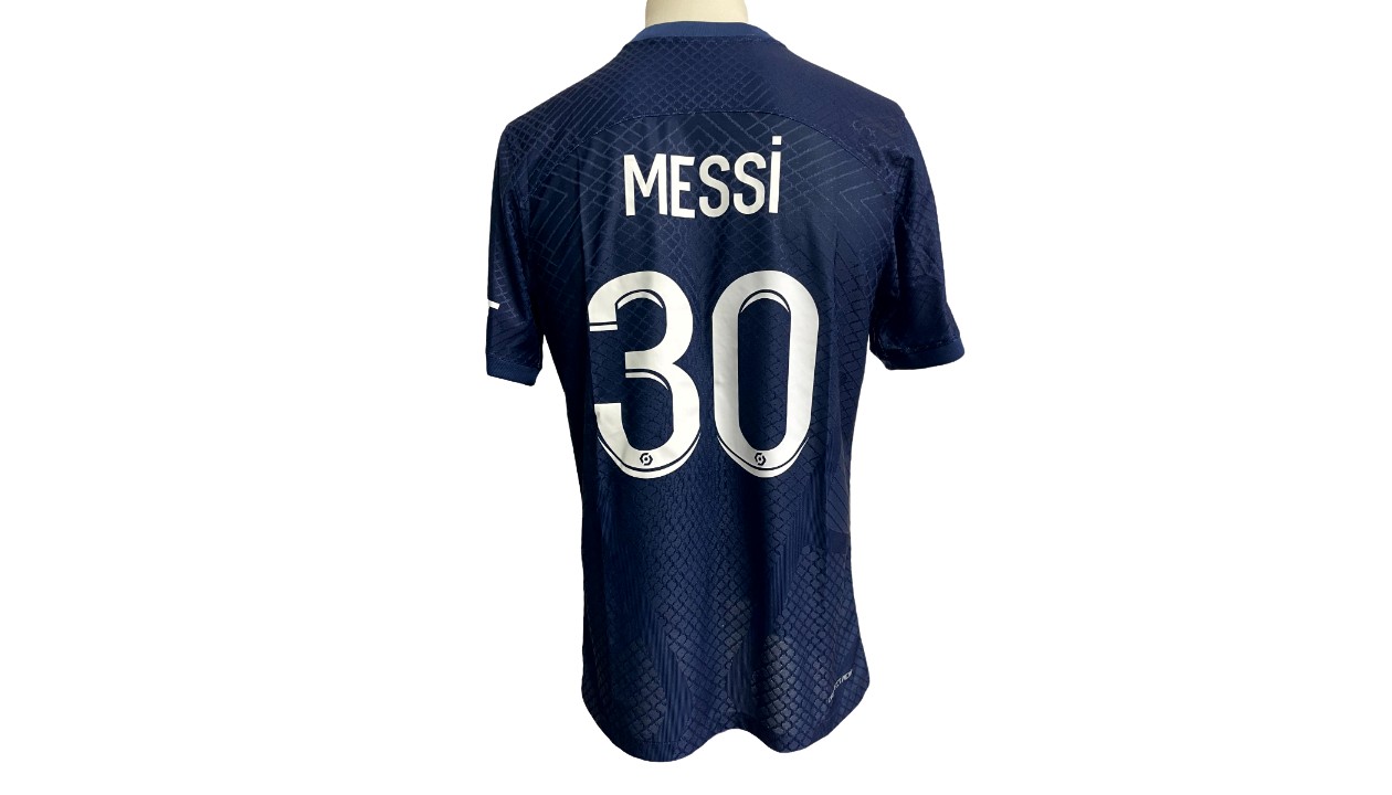 Messi's PSG Match Shirt, 2022/23 - CharityStars