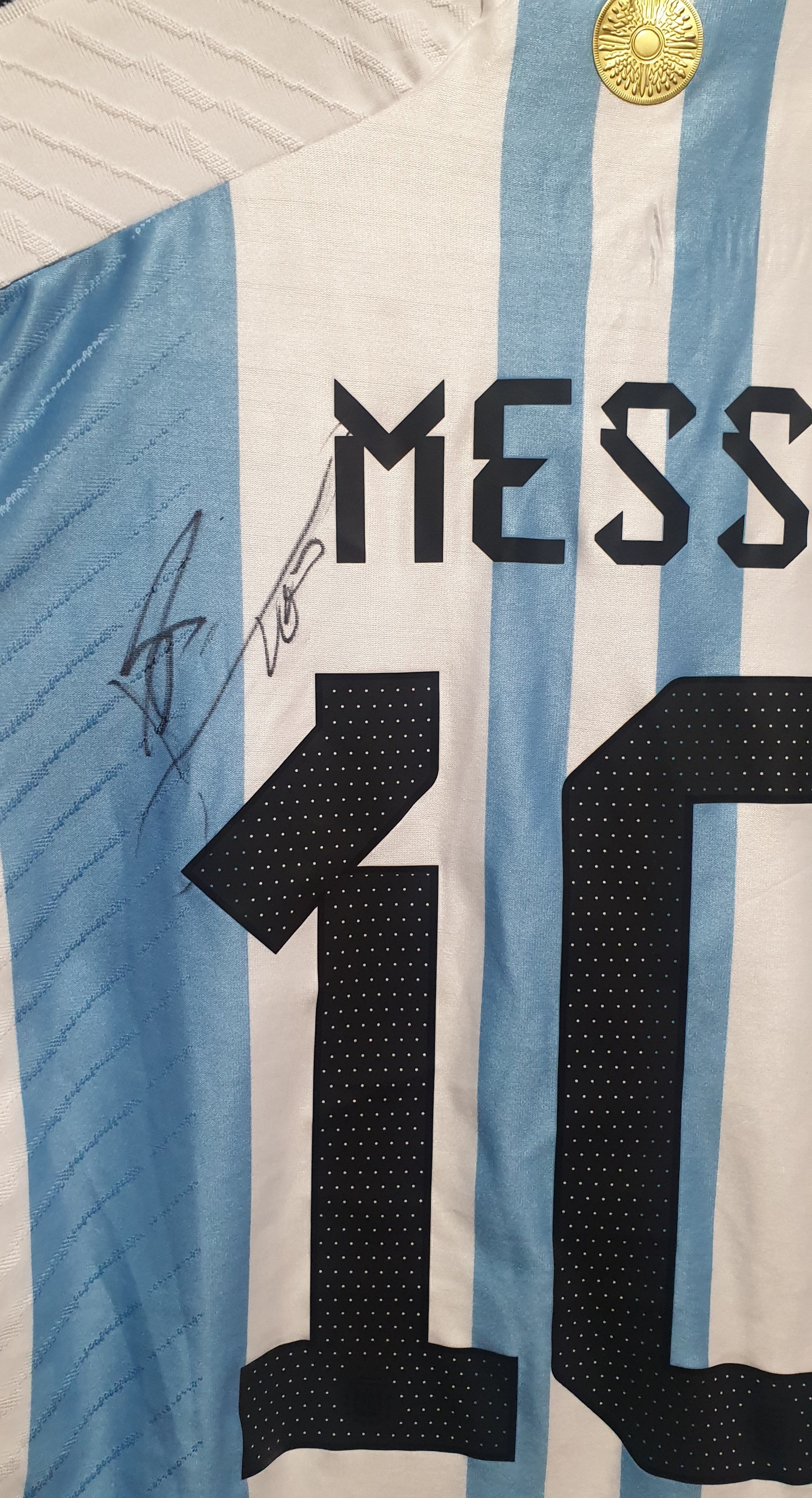 Messi's Signed Match Shirt, Argentina vs Peru 2021 - CharityStars