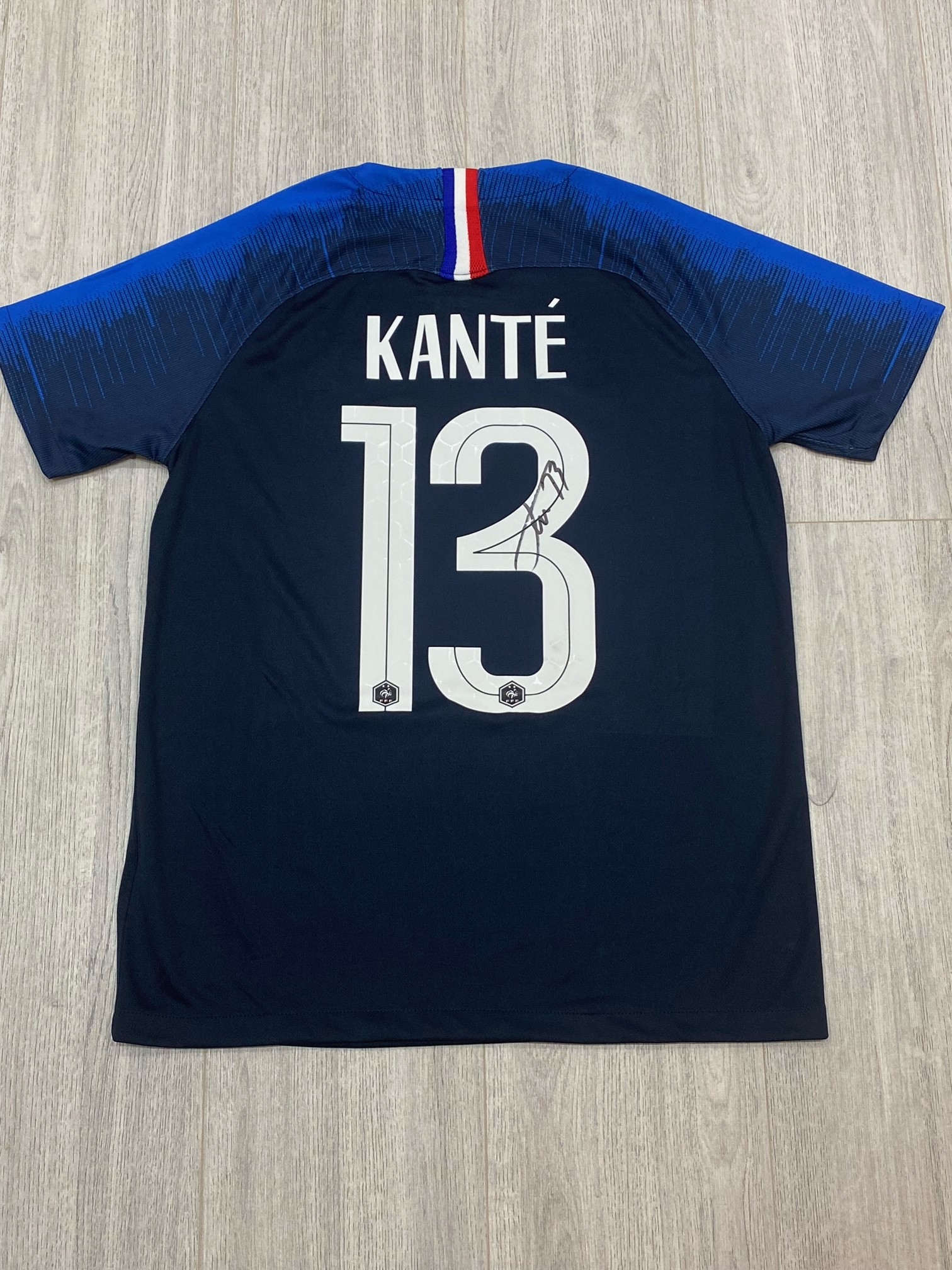 N'Golo Kante's France Signed Shirt - 2018 - CharityStars