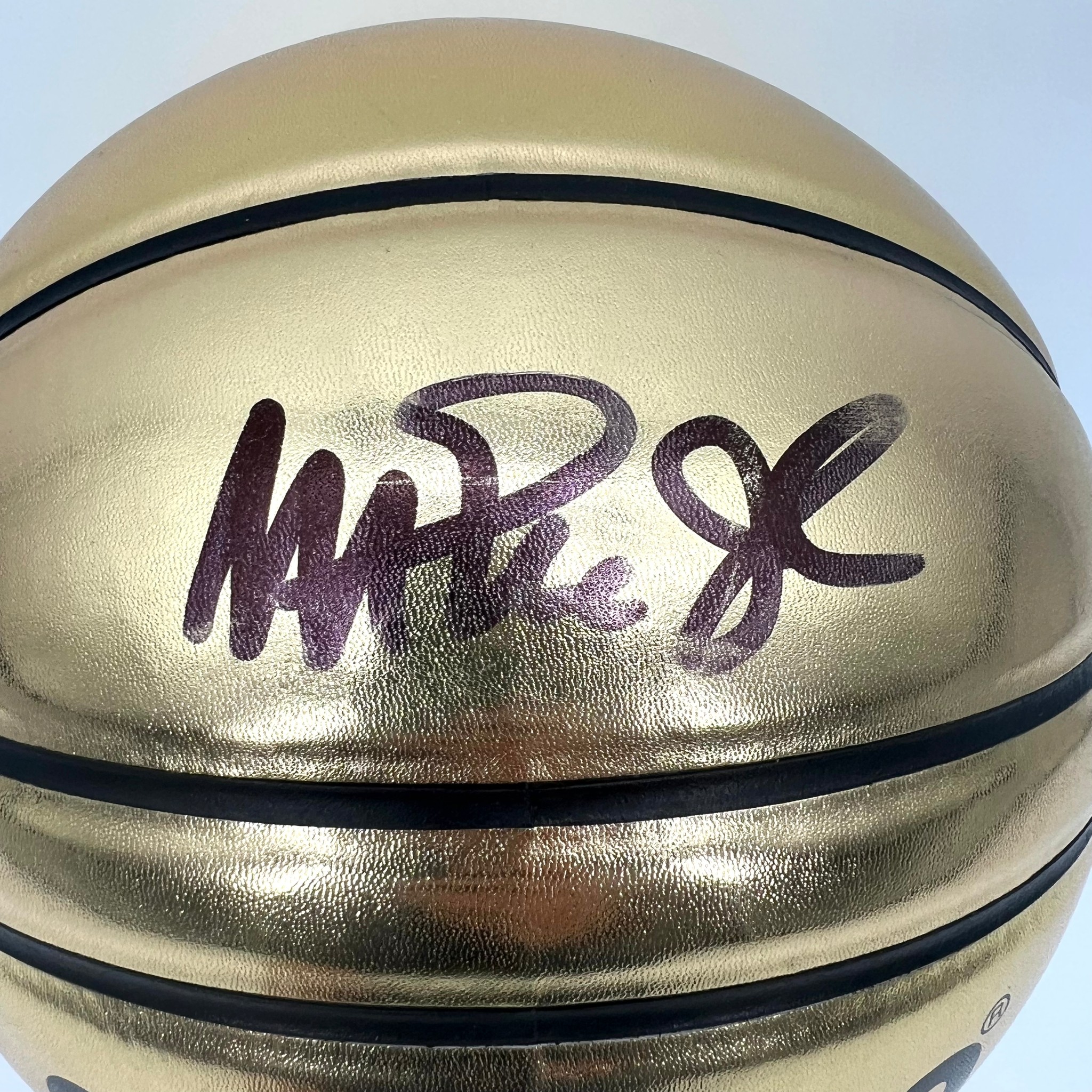 Lakers Magic Johnson & Shaquille O'Neal Signed Gold Molten Basketball BAS  Wit
