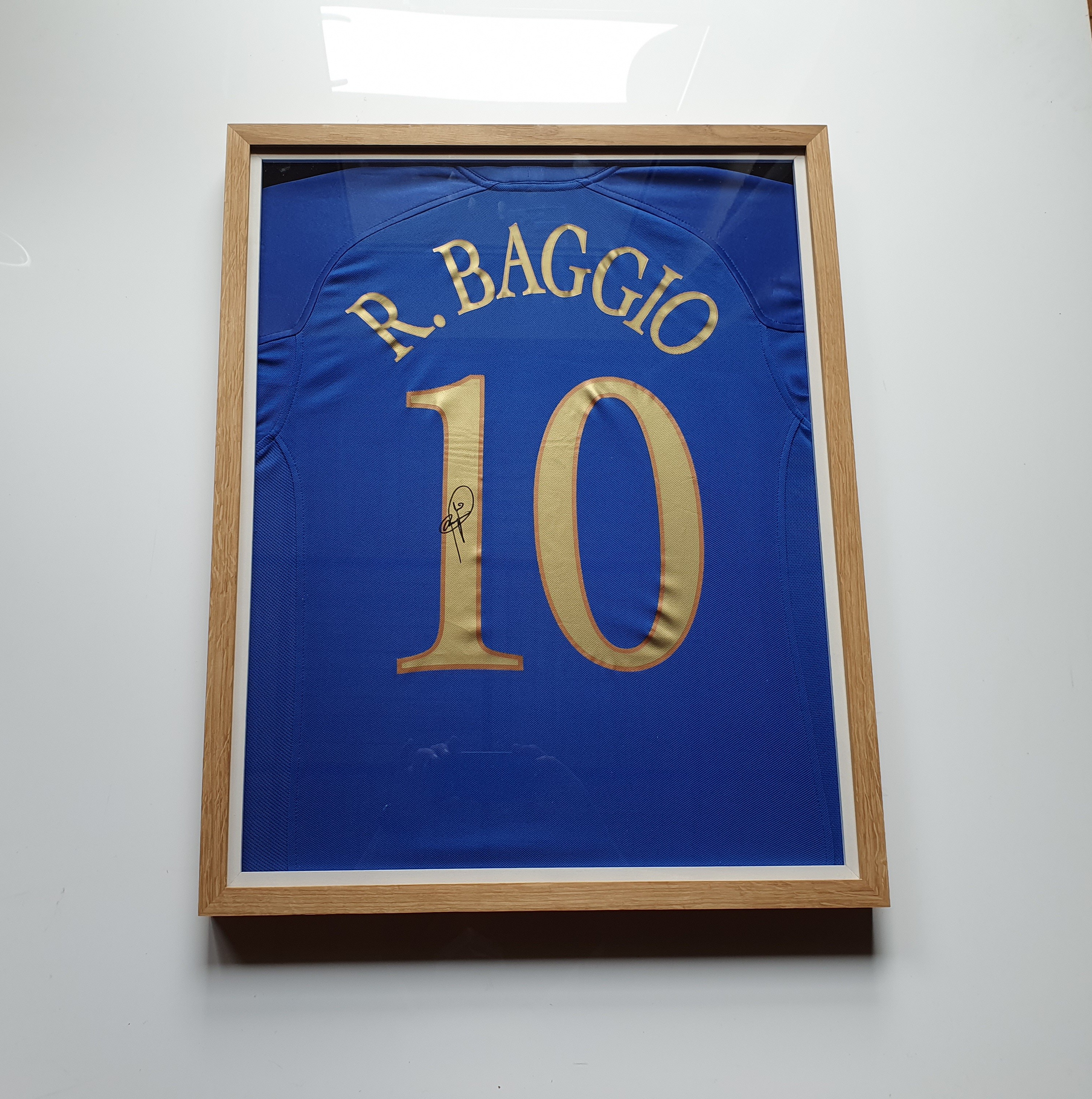Roberto Baggio Italy Fifa Signed Framed Shirt - CharityStars
