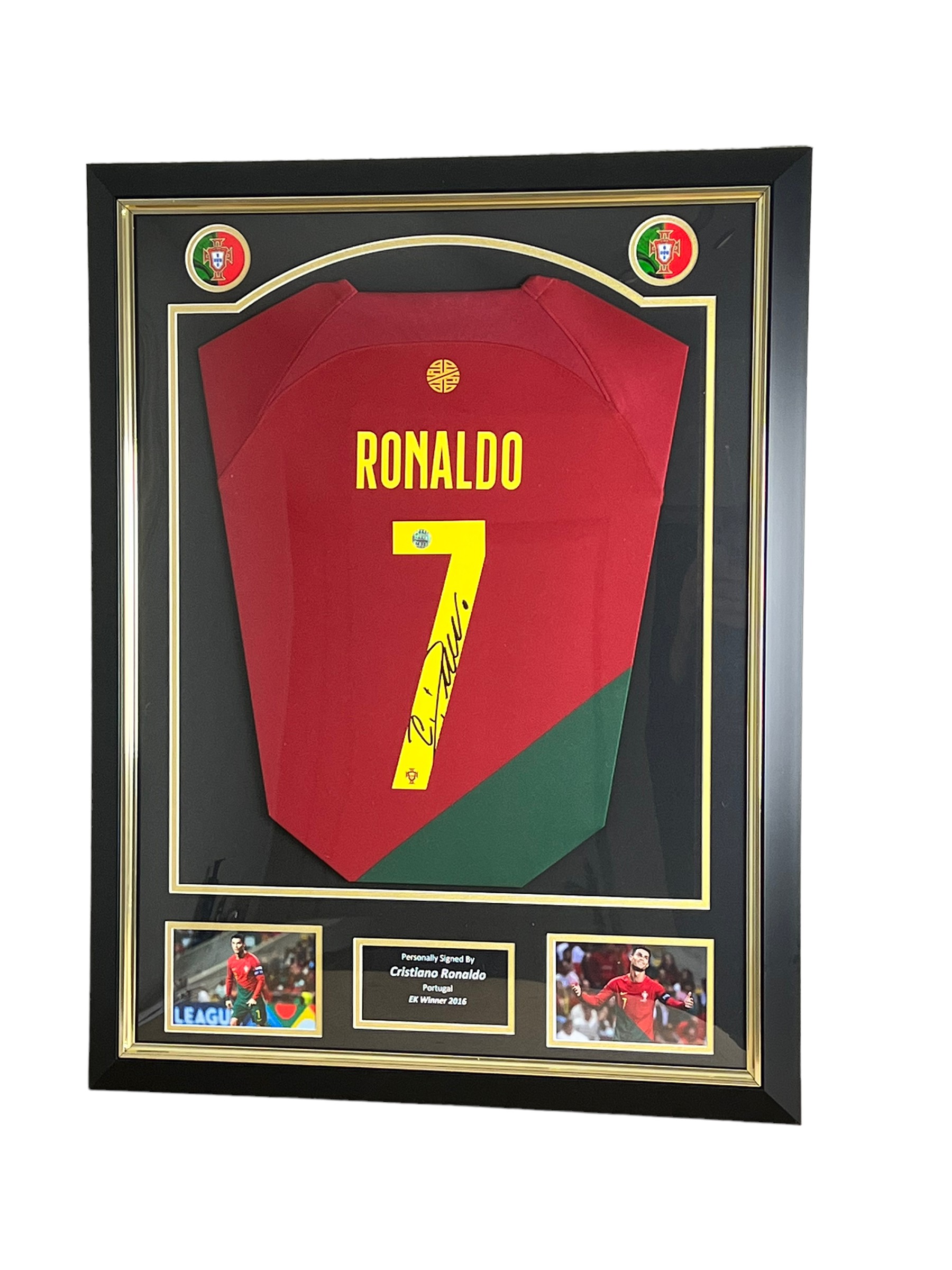 Framed Cristiano Ronaldo Portugal National Team Autographed 2022