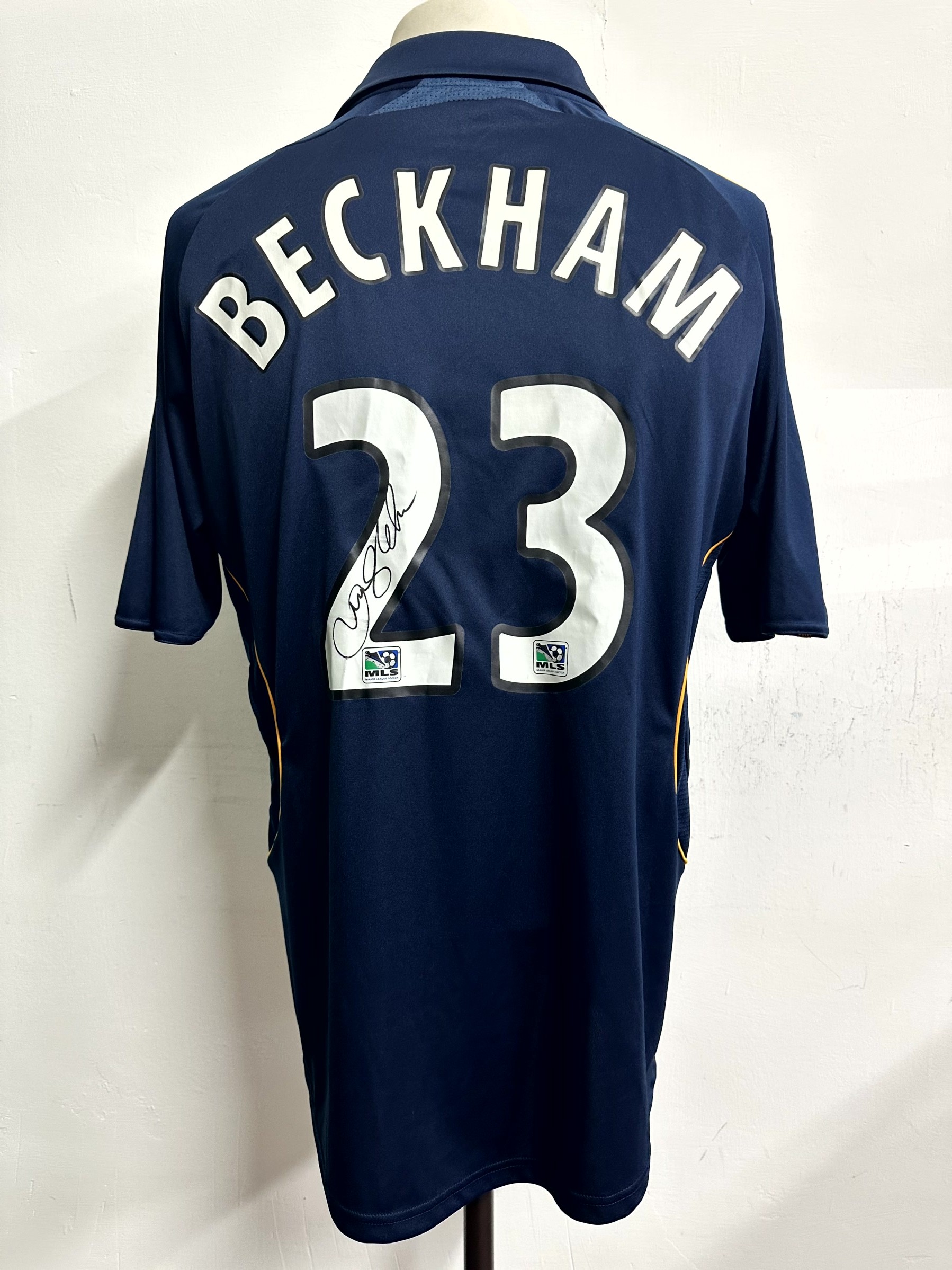 David Beckham's LA Galaxy Signed and Framed Shirt - CharityStars