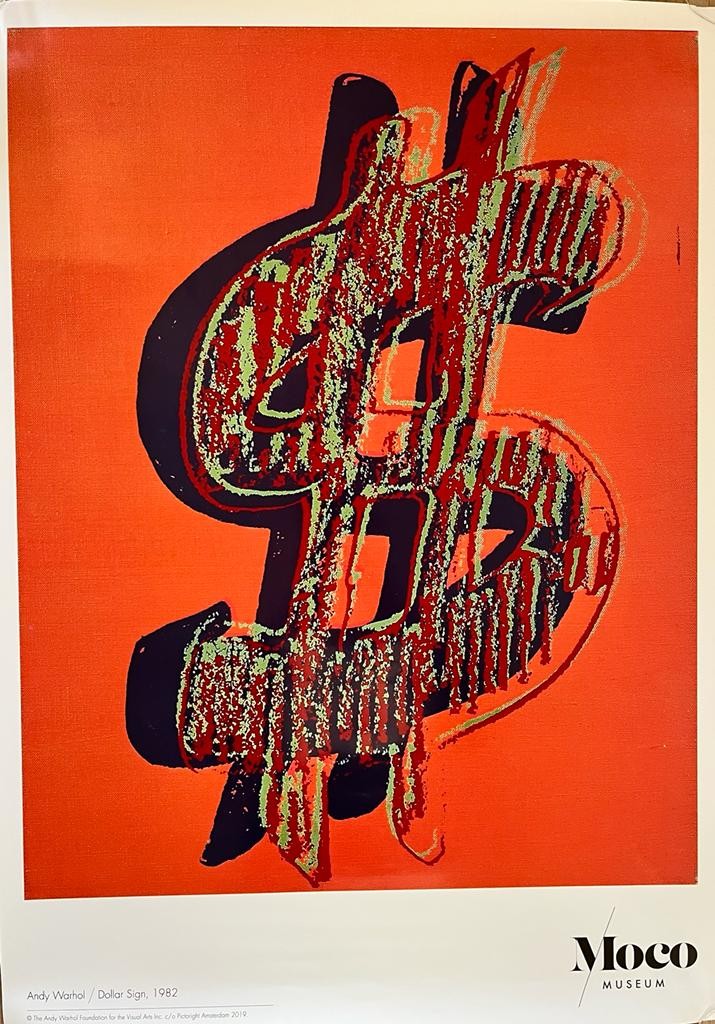 Pellicola adesiva / sticker decorazione frigo, Andy Warhol Dollar Sign