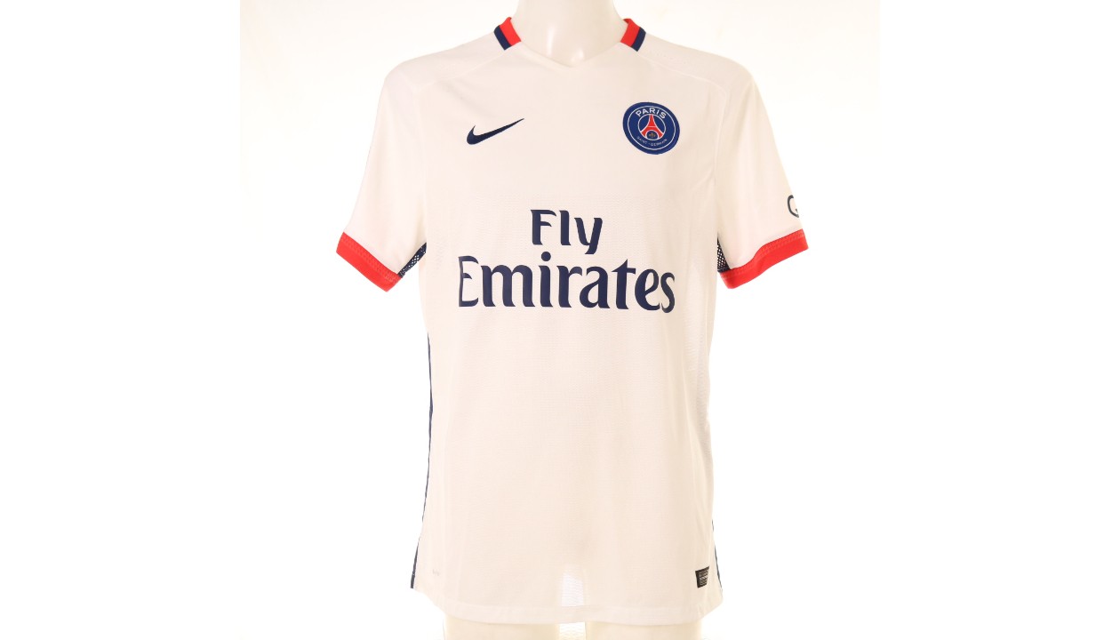 Thiago Silva match issued shirt, Paris Saint-Germain, Ligue 1 2013/2014 -  signed - CharityStars