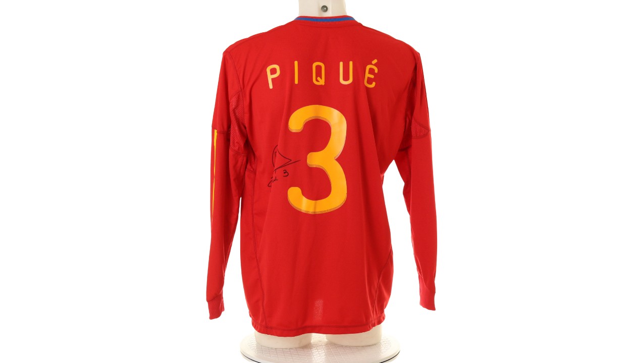 Pique's Official Barcelona Signed Shirt, 2011/12 - CharityStars