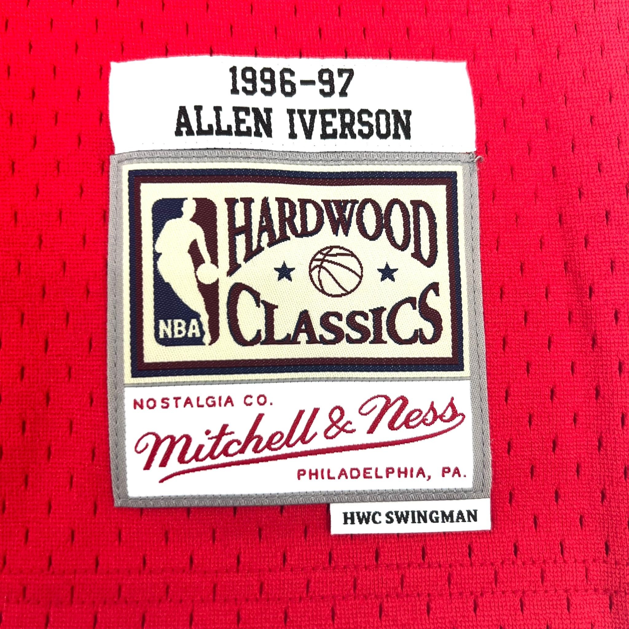 Allen Iverson Autographed Philadelphia 76ers Red 96-97 Mitchell