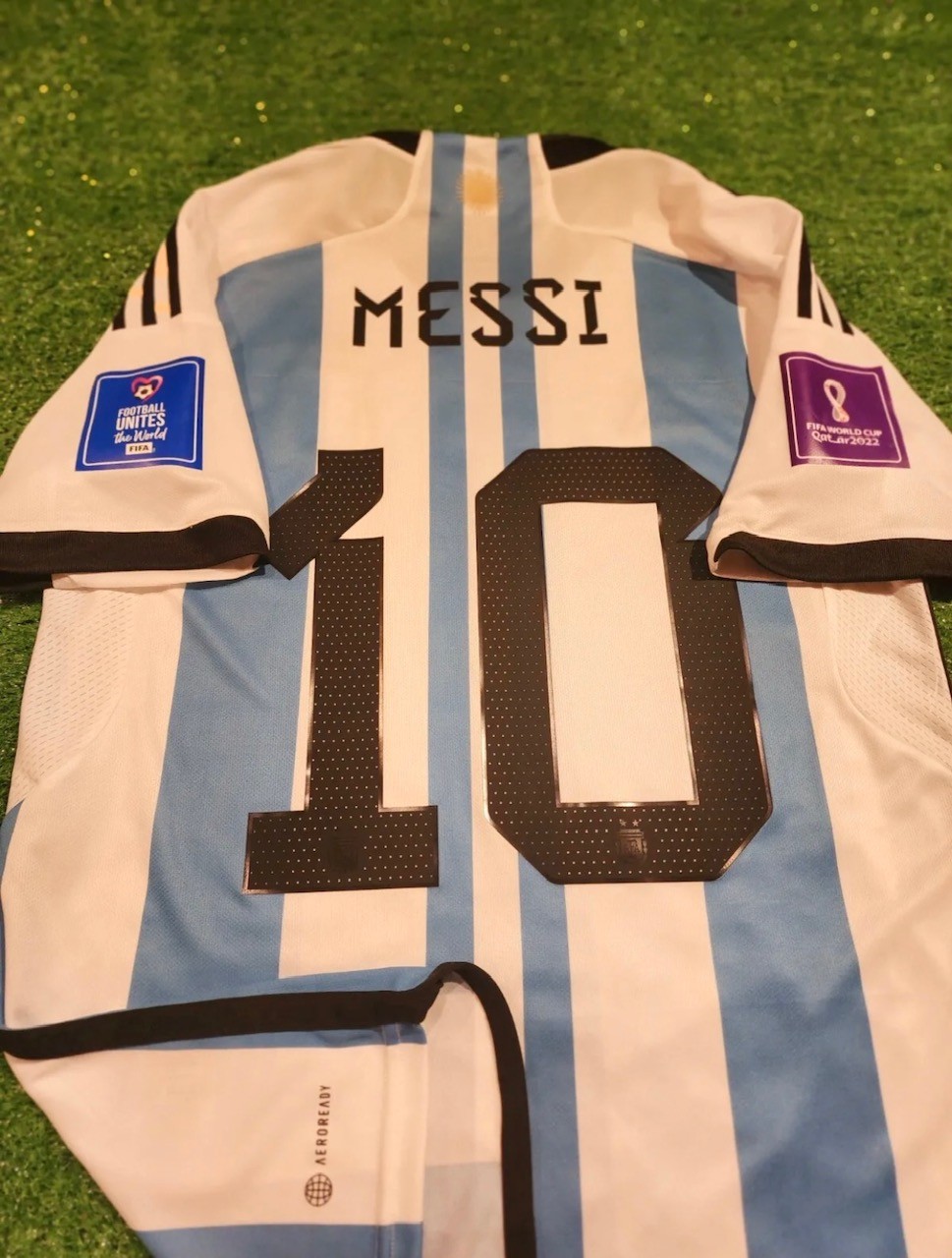 Messi's Argentina vs France World Cup Final Signed Shirt