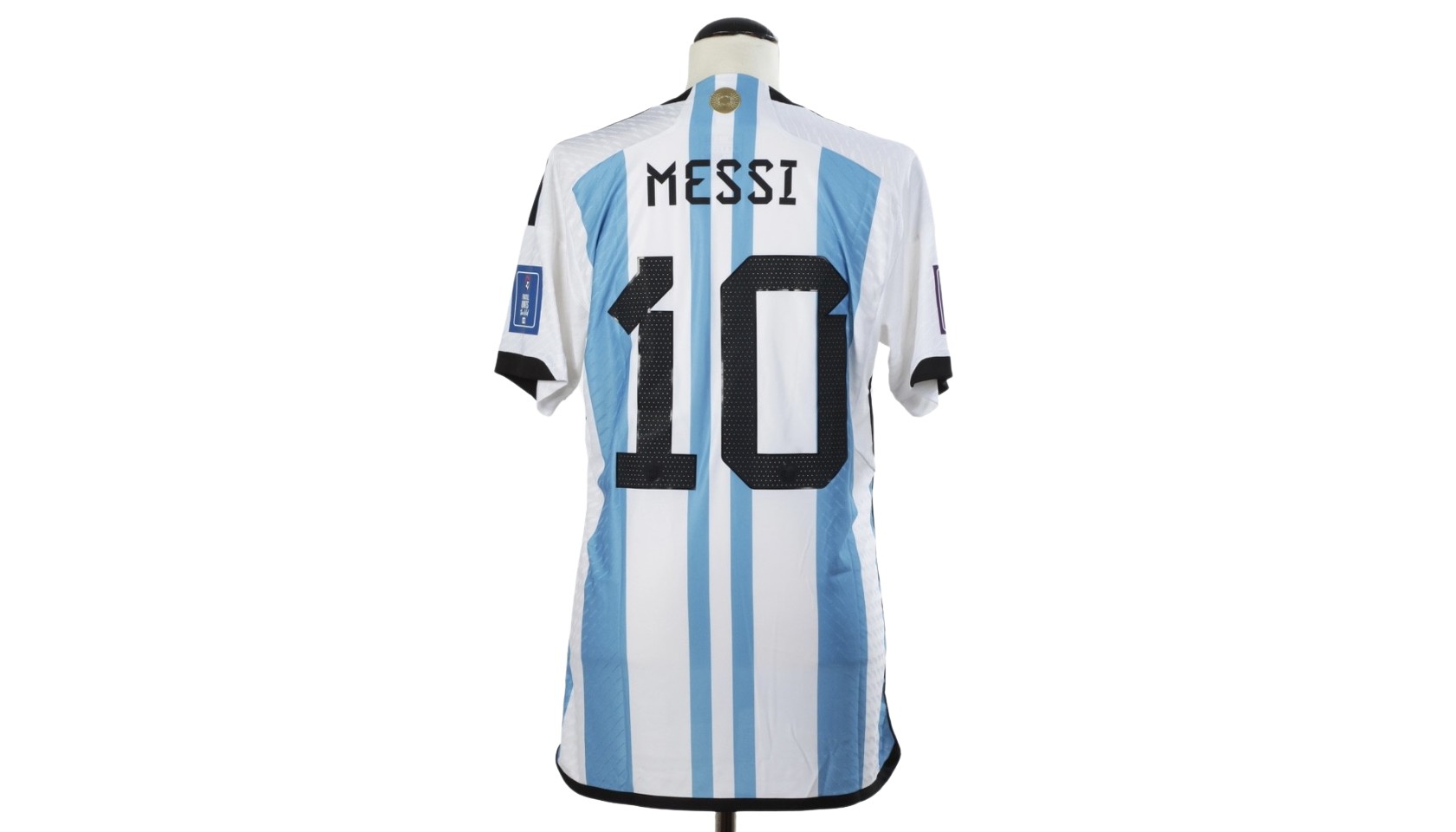 Messi Authentic Argentine Shirt, Final WC 2022 - CharityStars