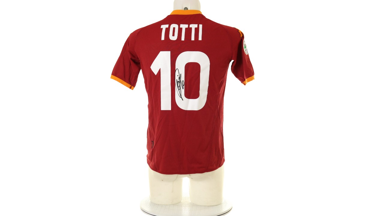 Totti Official Roma Signed Shirt, 2007/08 - CharityStars