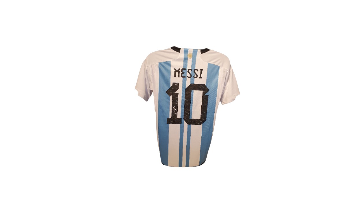 Lionel Messi Last Dance Match Shirt vs France World Cup Final 2022 Qatar -  CharityStars