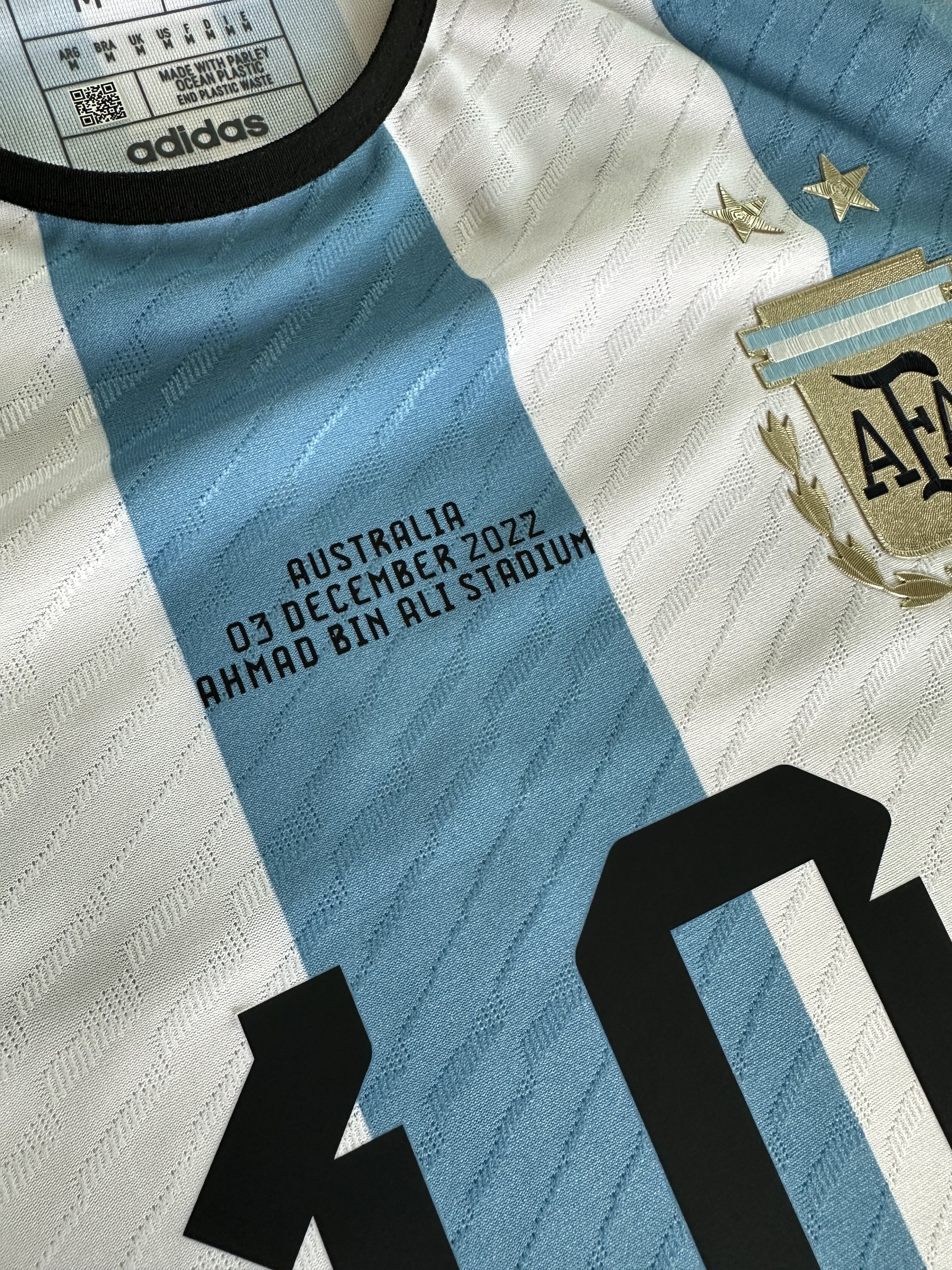 Messi's Match Shirt, Round of Sixteen, Qatar World Cup 2022 - Argentina vs  Australia - CharityStars