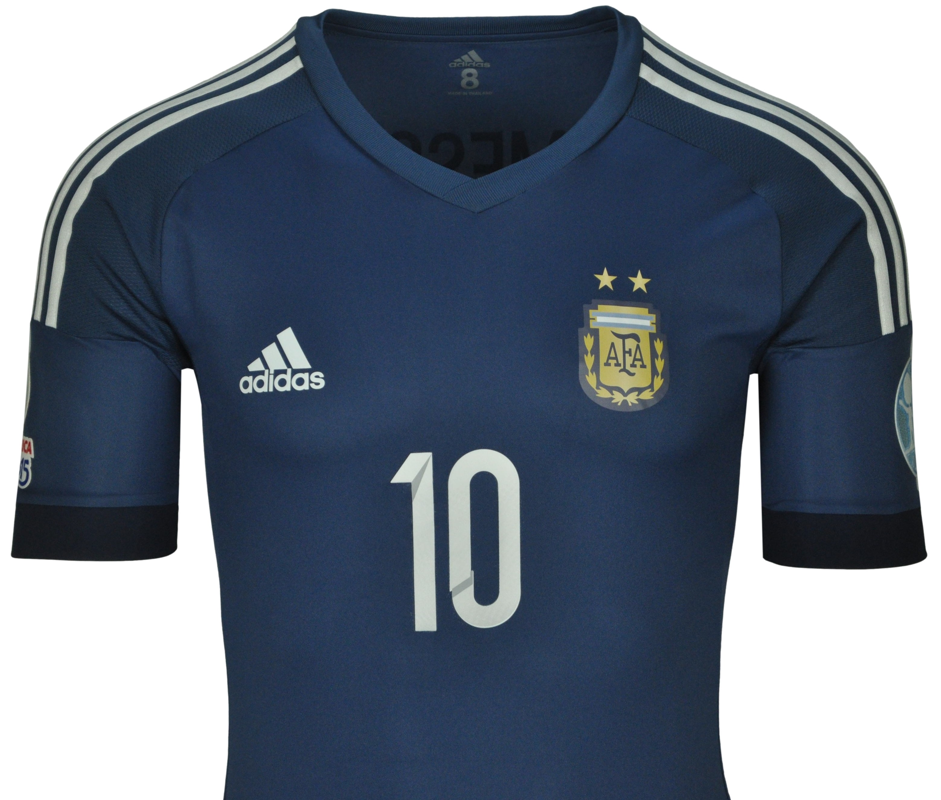 2015 Embroidery Argentina away dark blue #10 LIONEL MESSI jersey full set ,  2016 football Jersey including shirt + short Kits - AliExpress