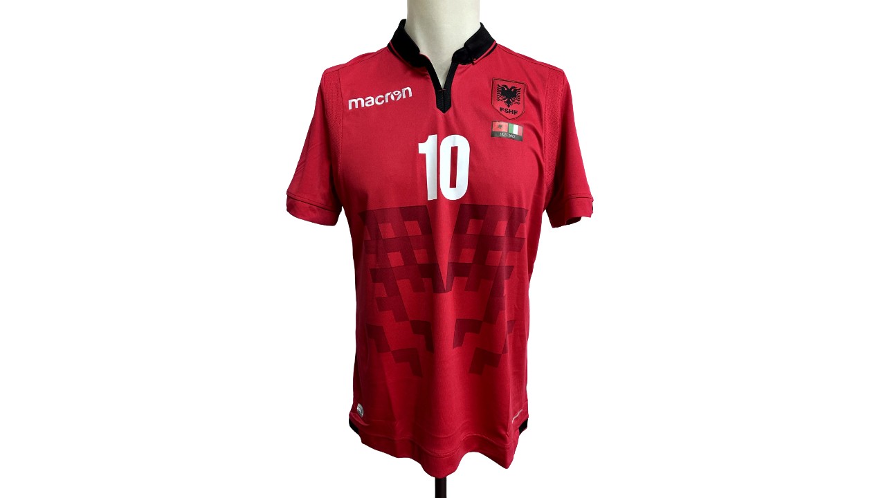 Maglia Bajrami indossata Albania-Italia 2022 - CharityStars