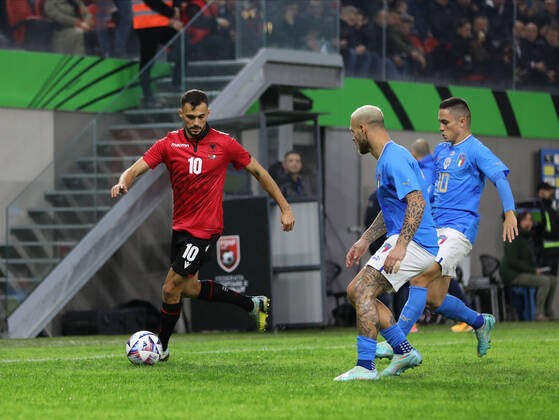 Maglia Bajrami indossata Albania-Italia 2022 - CharityStars