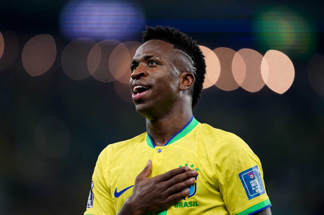 Vinicius Jr's Brazil Match Shirt, Ecuador-Brazil 2022 - CharityStars