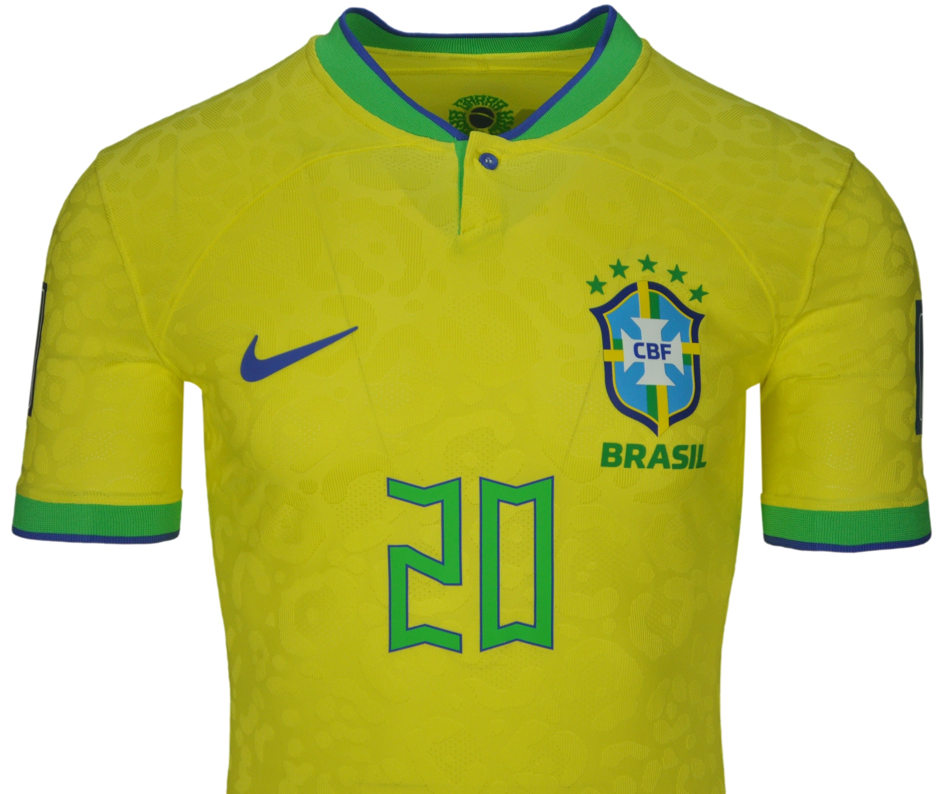Vinicius' Brazil Match Shirt, WC Qatar 2022 CharityStars