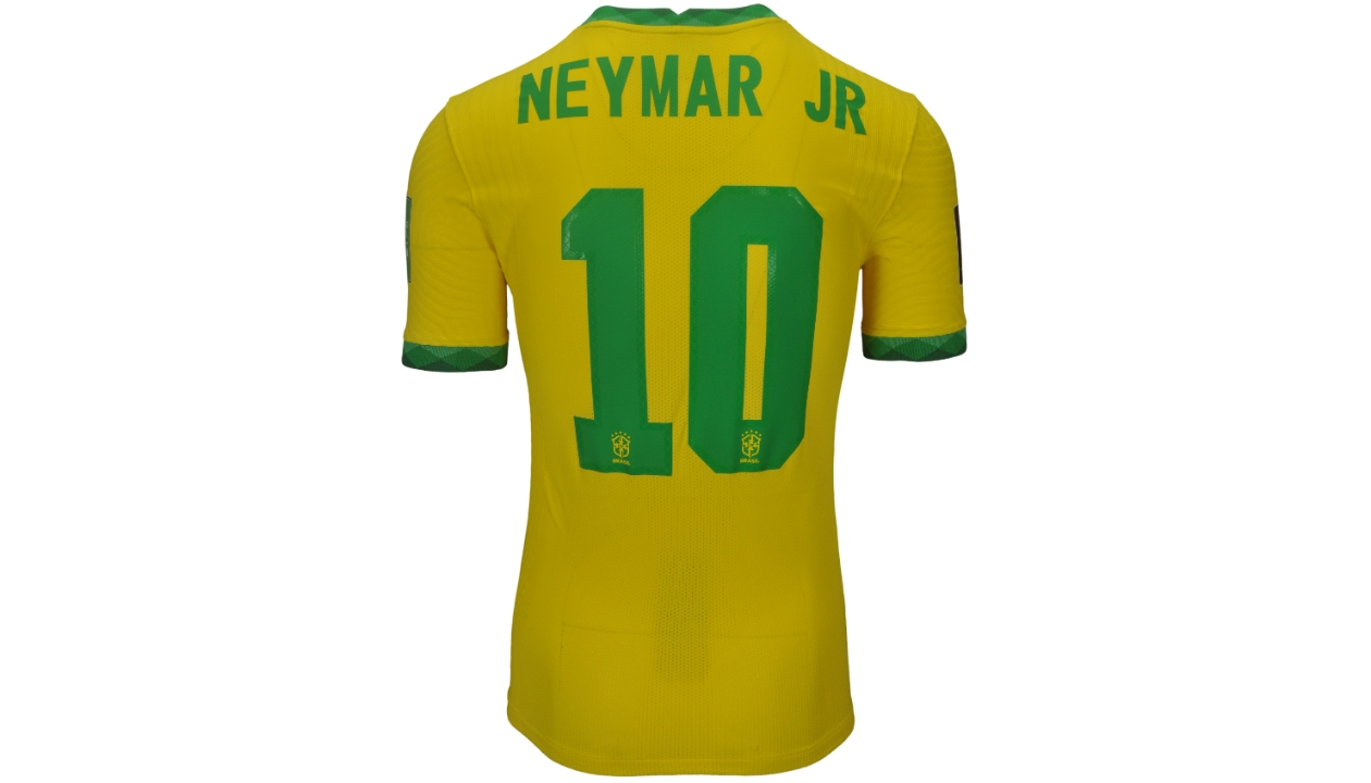 Neymar's Brazil Match Shirt, World Cup Qualifiers 2022