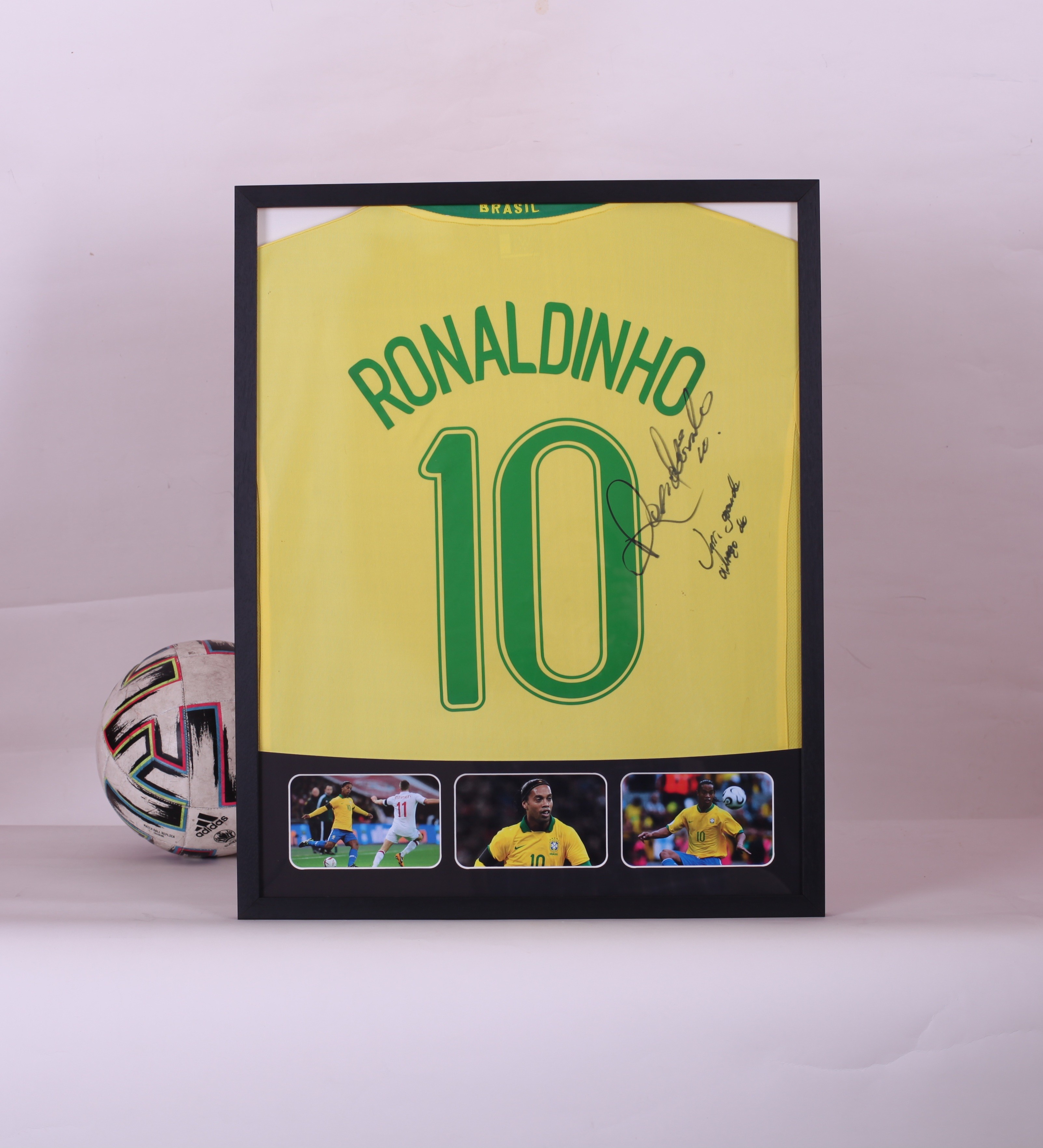 Ronaldo Ronaldinho Signed Brazil Shirts In Official FIFA, 60% OFF