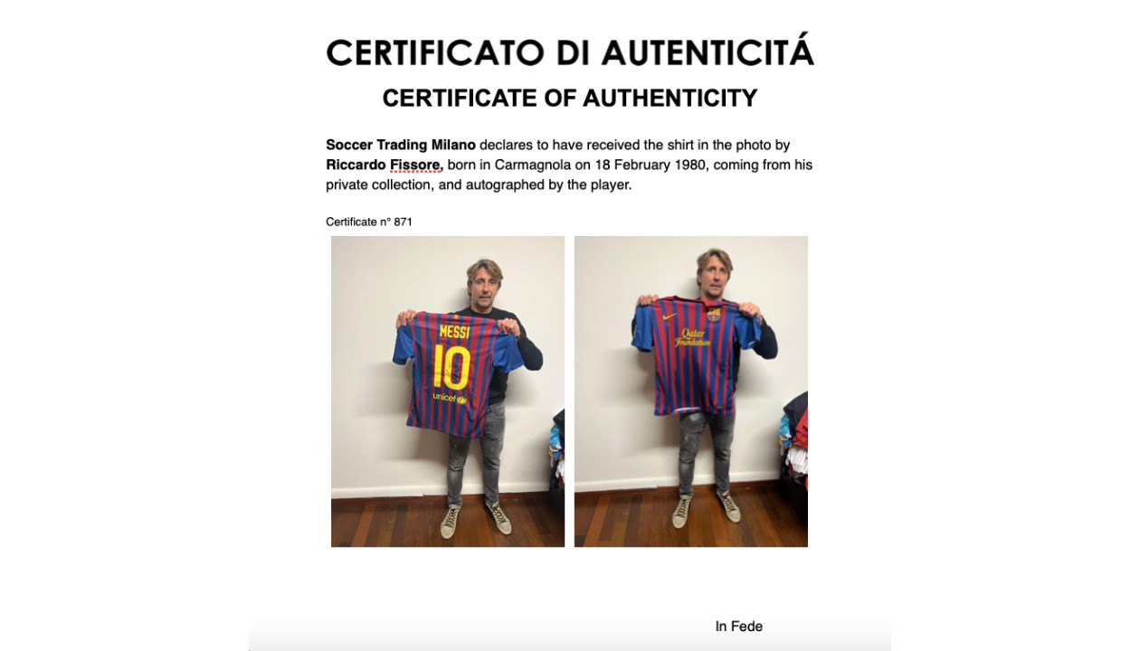 Messi's Official Barcelona Signed Shirt, 2011/12 - CharityStars