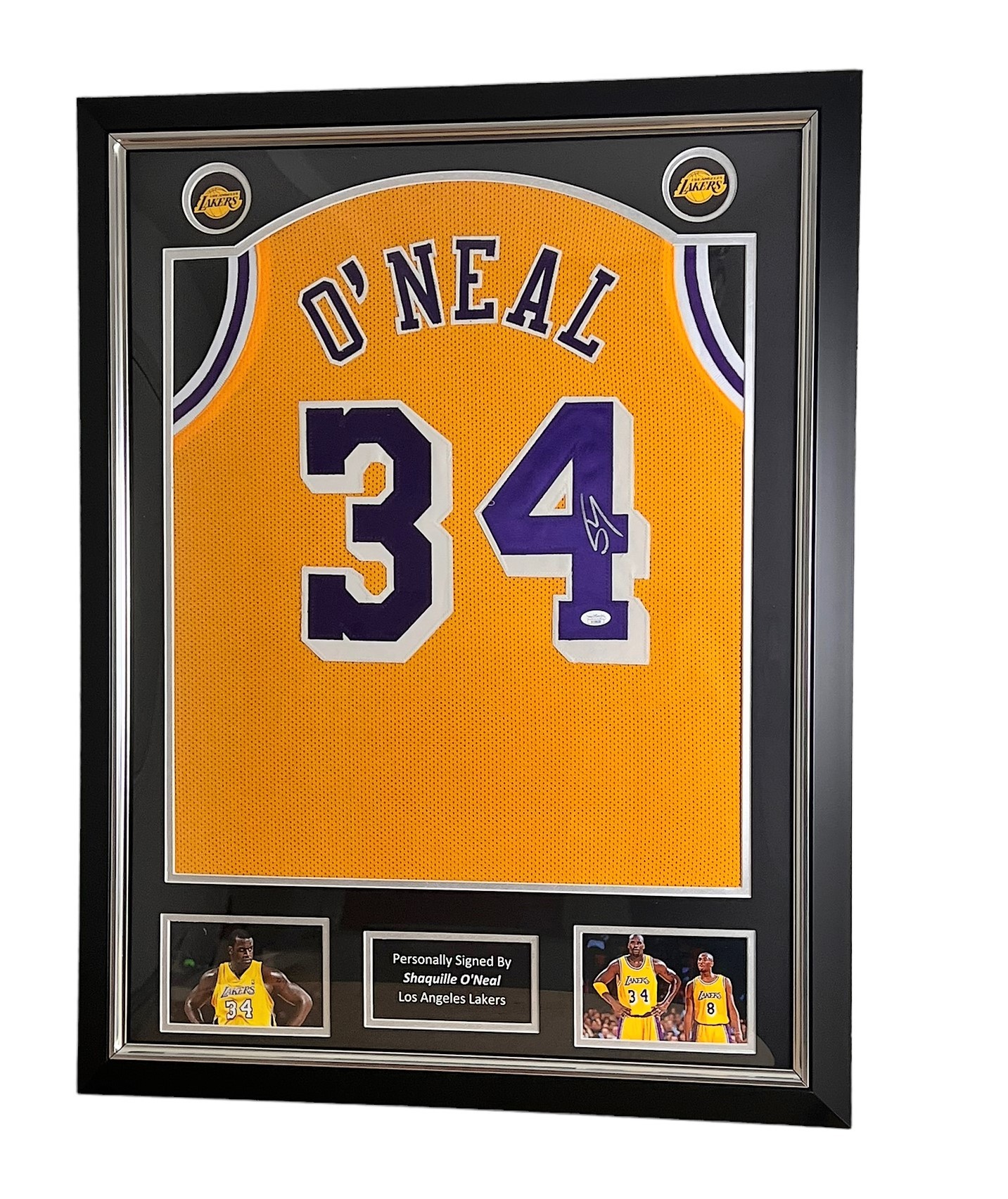 Shaquille O'Neal Signed Los Angeles Lakers 35x43 Framed Jersey