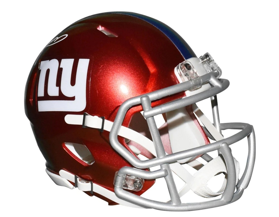 New York Giants Mini Replica Football Helmet Signed by Lawrence Taylor -  CharityStars