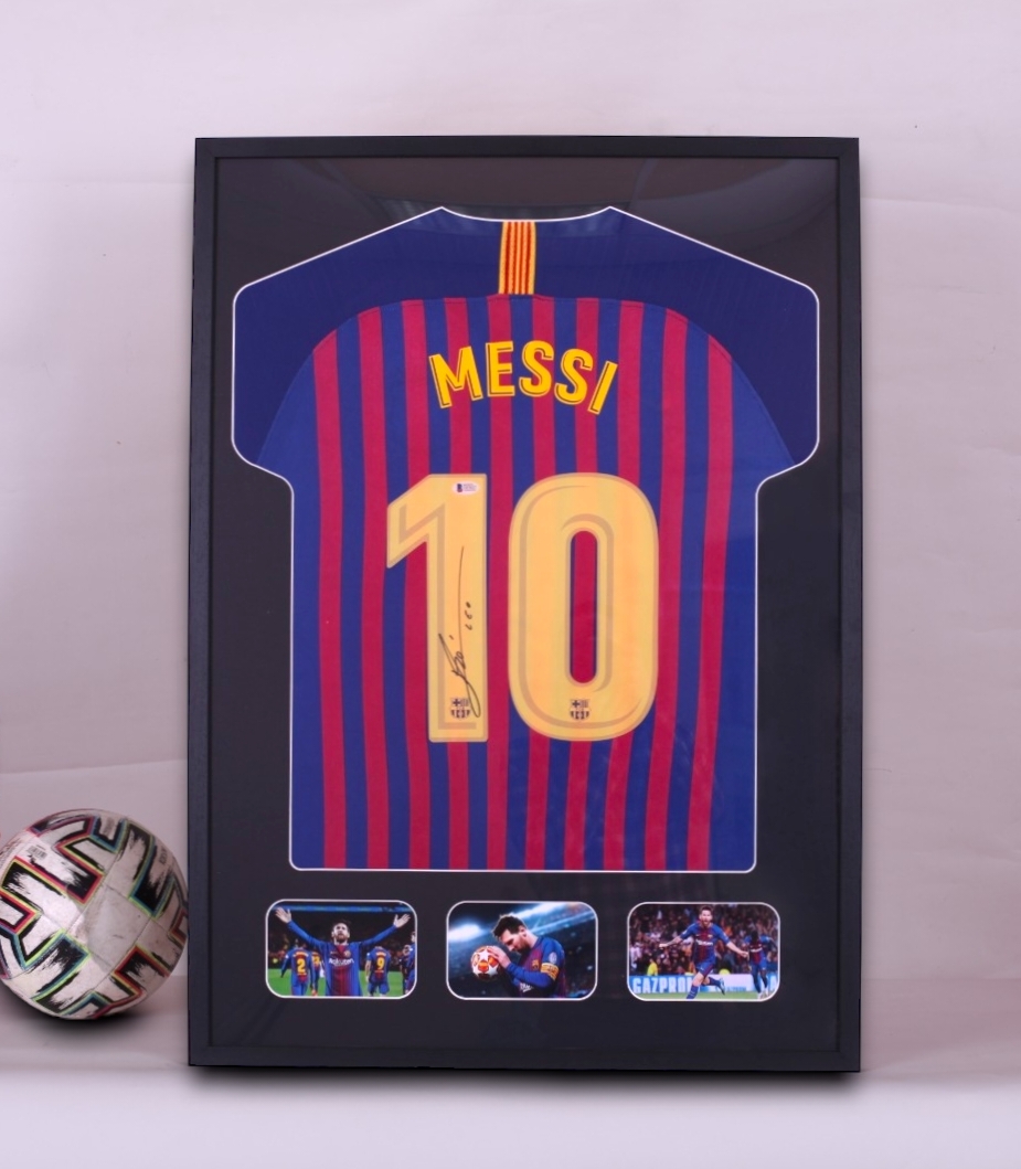 Framed Lionel Messi Signed Argentina Shirt - 2021-2022, Number 10 - Premium  - Genuine Signed Sports Memorabilia