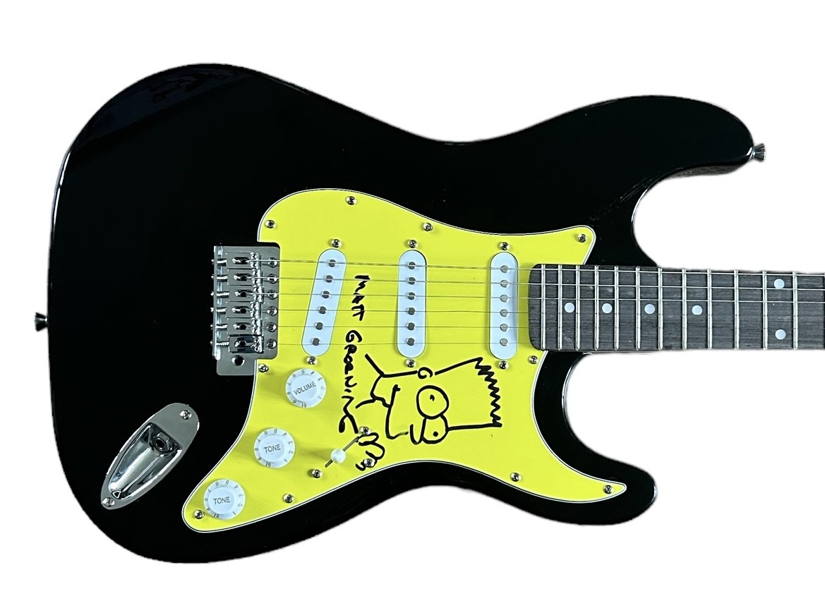 Matt Groening The Simpsons Signed Electric Guitar - CharityStars