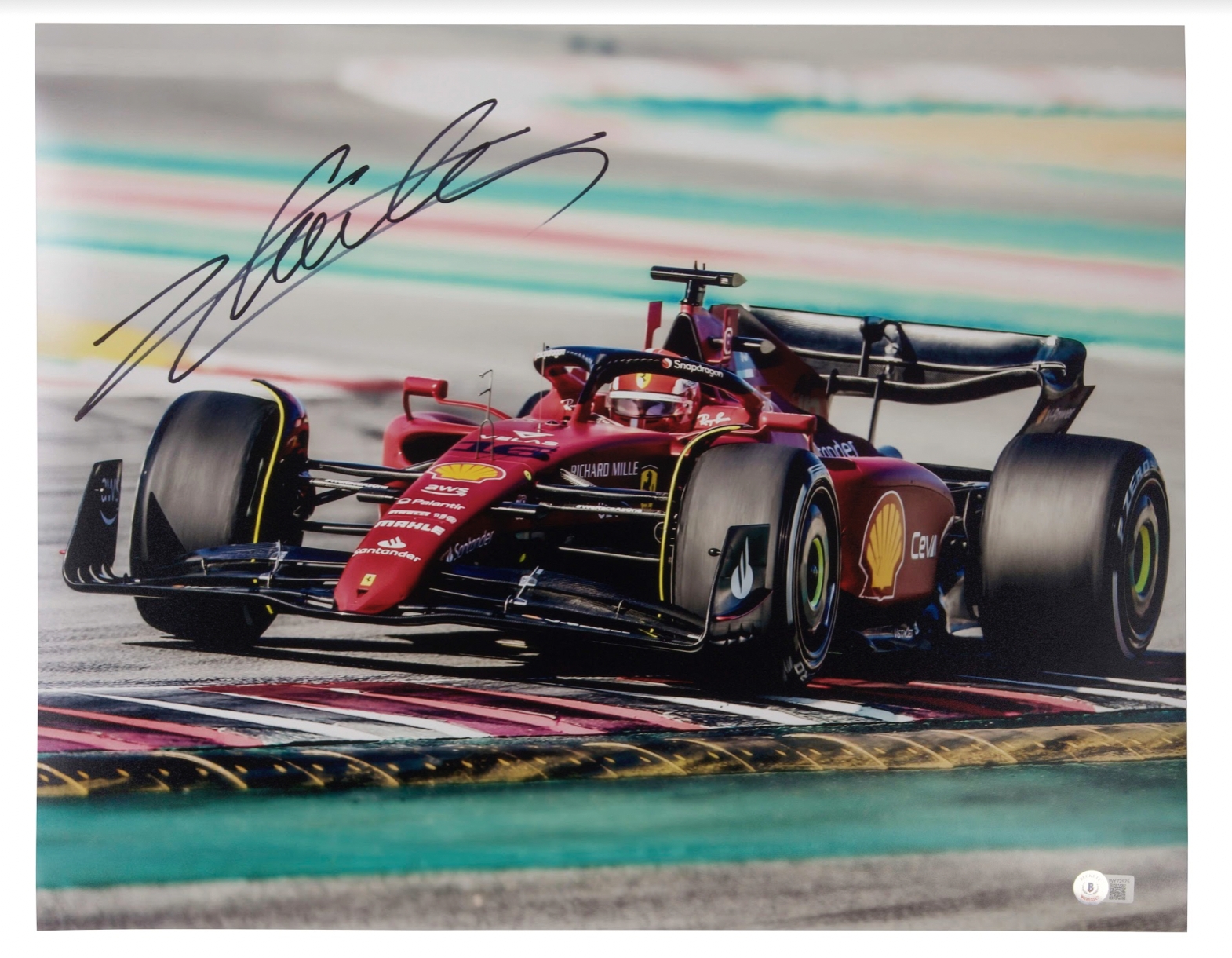 CHARLES LECLERC SIGNED Autograph Photo 21x30cm Ferrari F1