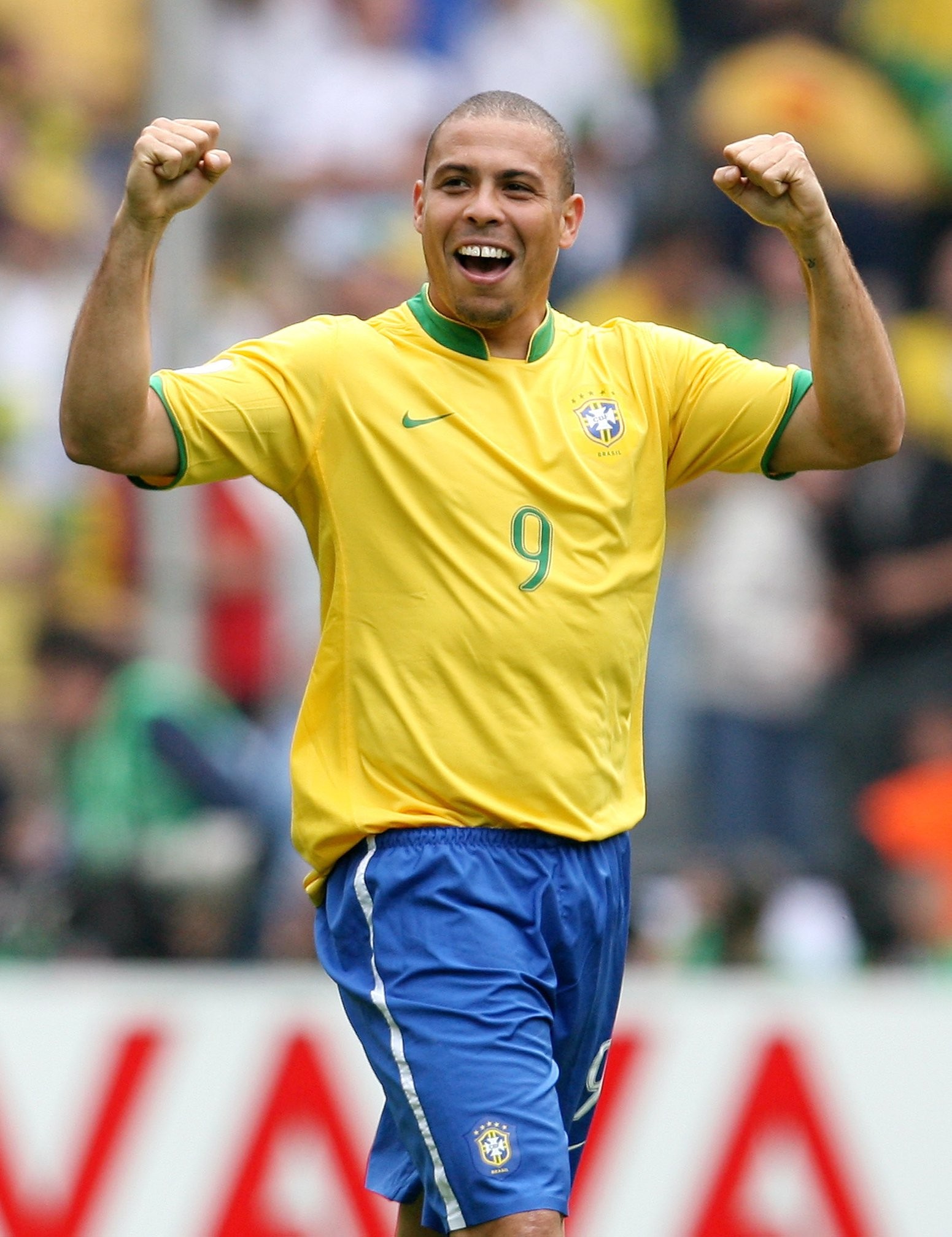 BRASIL BRAZIL 2006 RONALDO 9 AWAY WORLD CUP SHIRT (Excellent) L