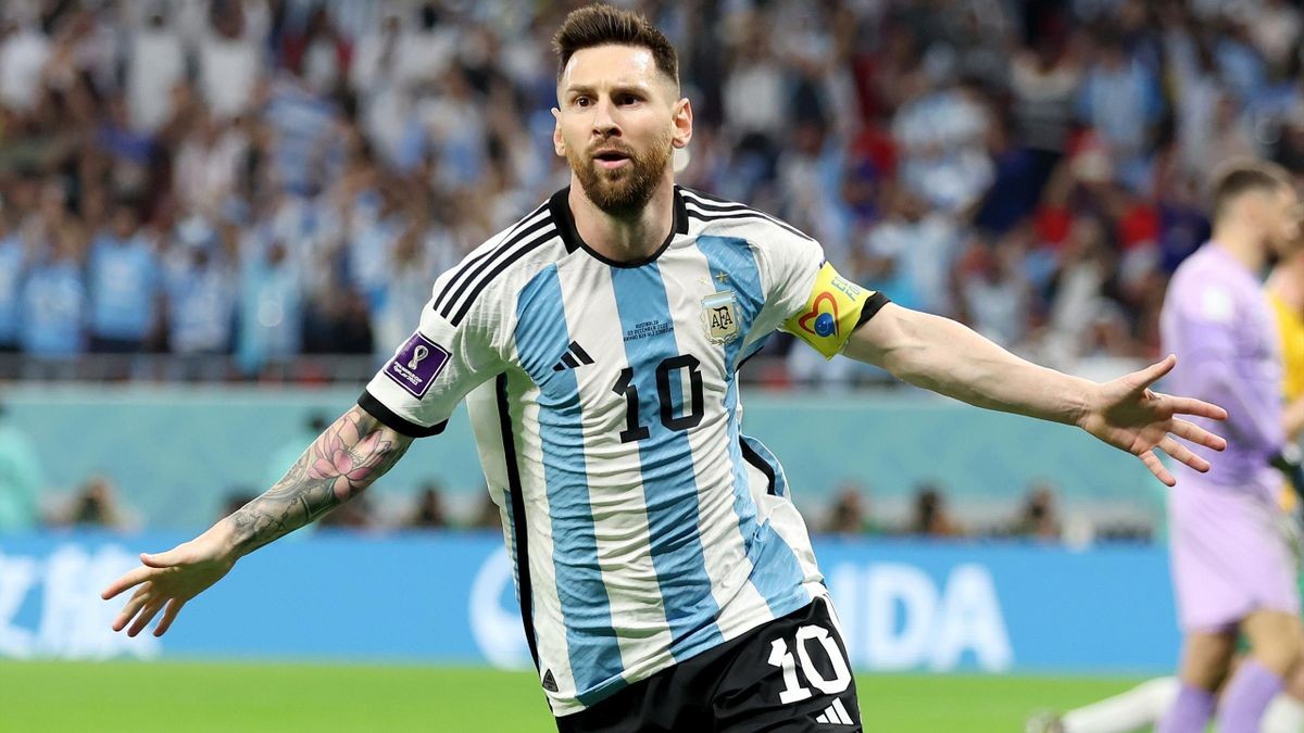 Messi Authentic Argentine Shirt, Final WC 2022 - CharityStars