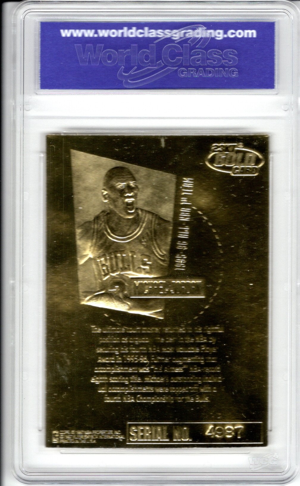 Limited Edition Michael Jordan Court Masters Gold Card 1997 - CharityStars