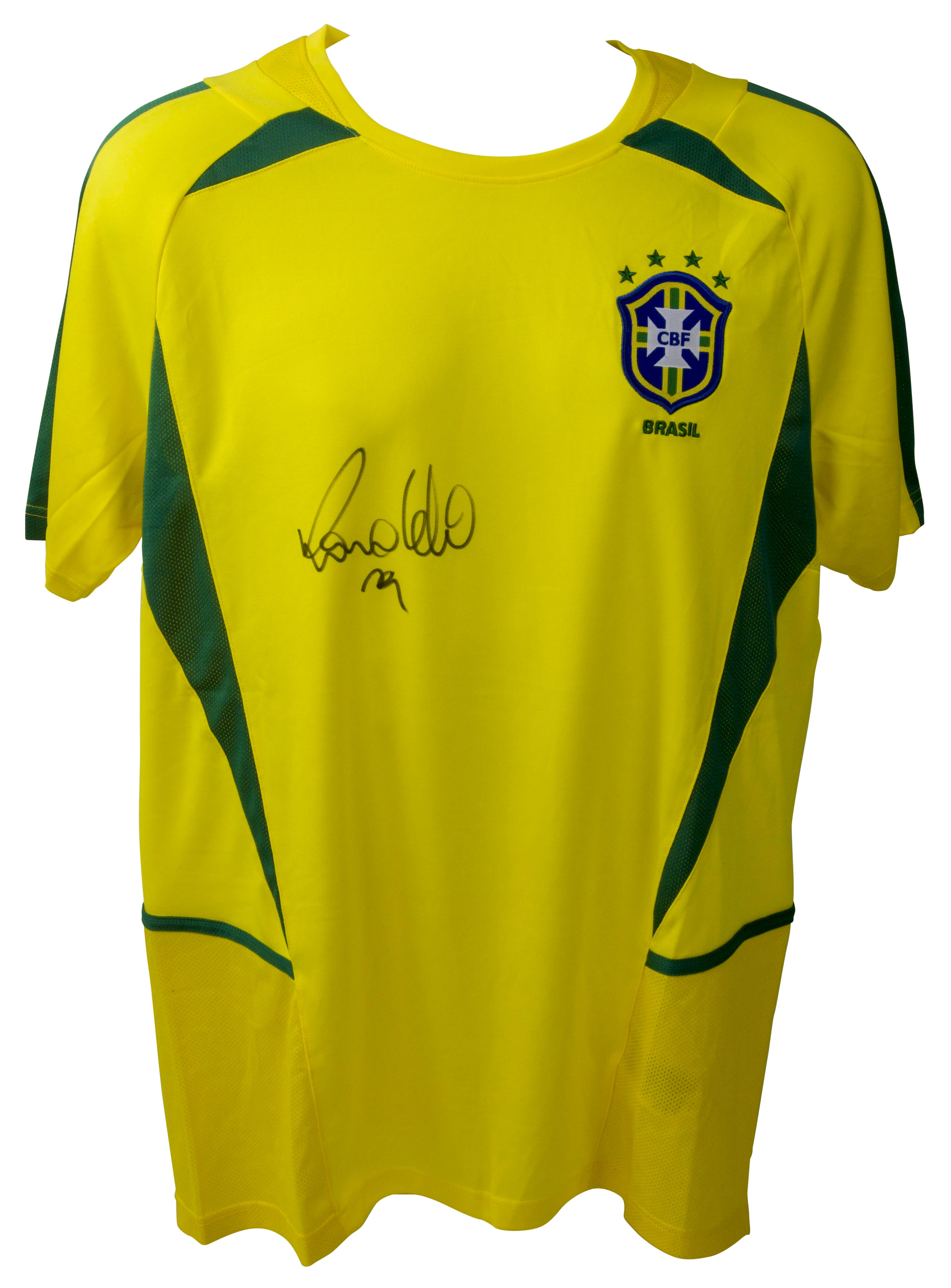 Ronaldo Nazario Signed Brazil National Team Shirt - CharityStars