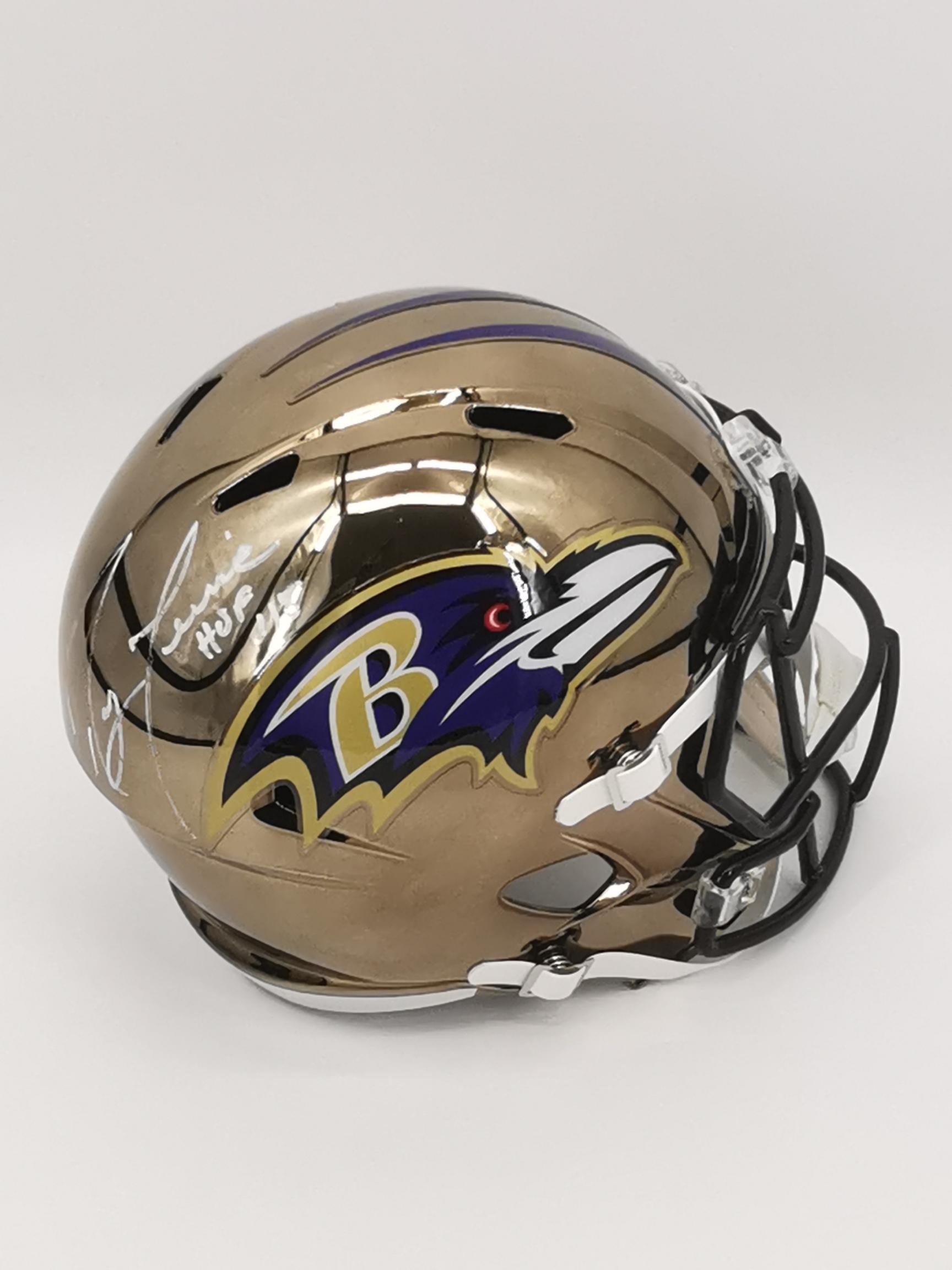 Ray Lewis Signed Baltimore Ravens Helmet - CharityStars