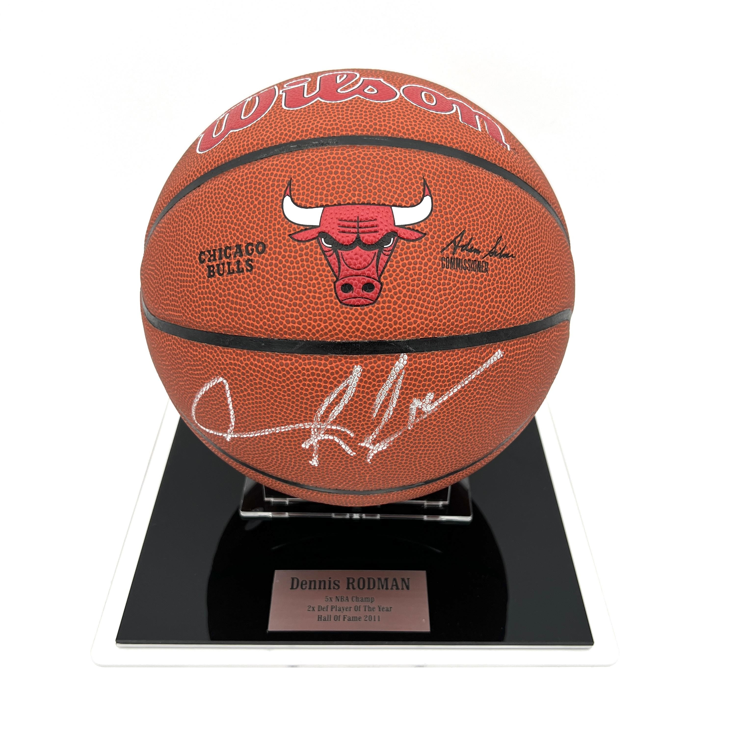 Limited Edition Dennis Rodman Signed Hall of Fame Basketball with