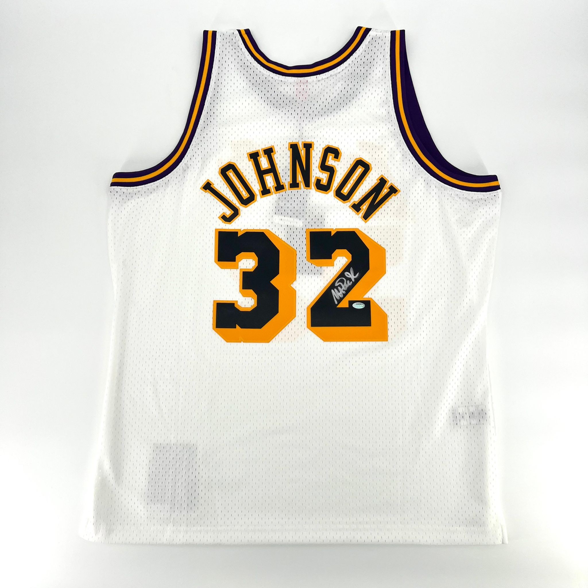 Shaquille O'Neal and Magic Johnson Signed Mitchell&Ness Los Angeles Lakers  Jerseys - CharityStars