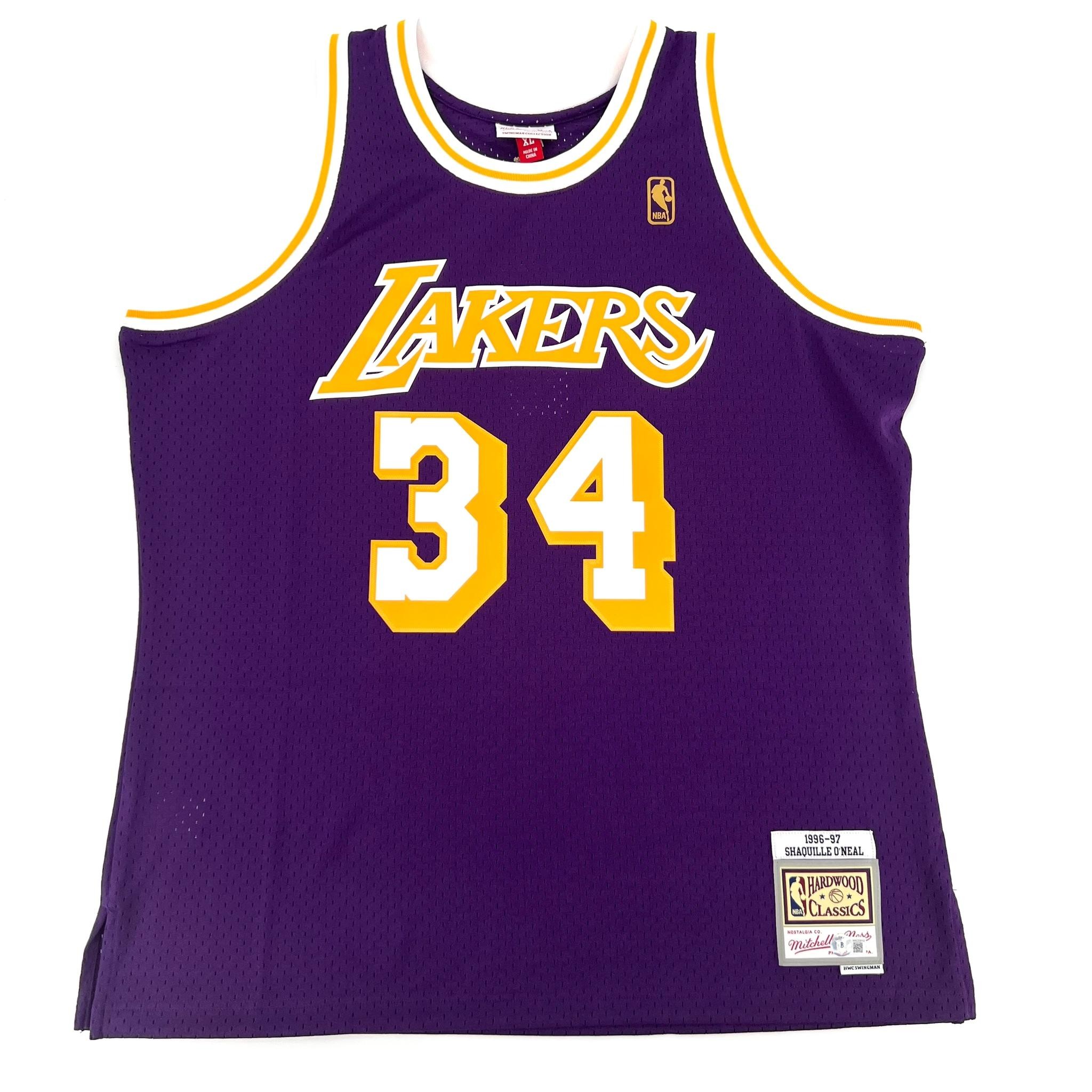 Shaquille O'Neal HOF Signed LA Lakers Mitchell & Ness Jersey Fanatics 163536