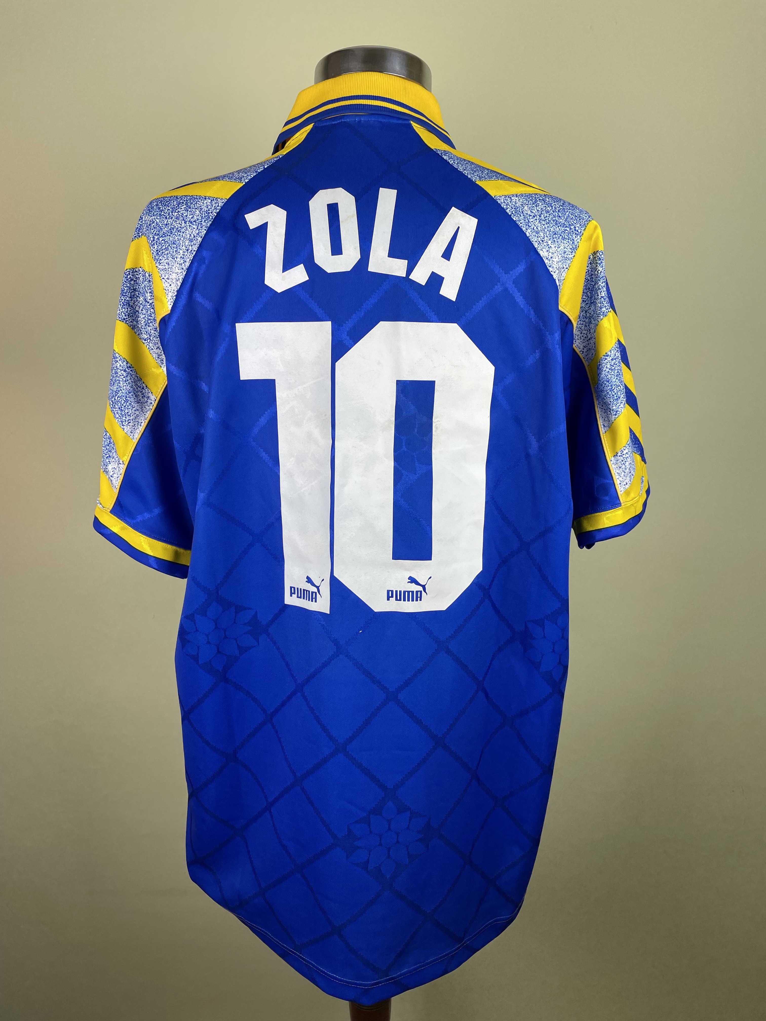 Zola's 1995/96 Parma Match Shirt - CharityStars