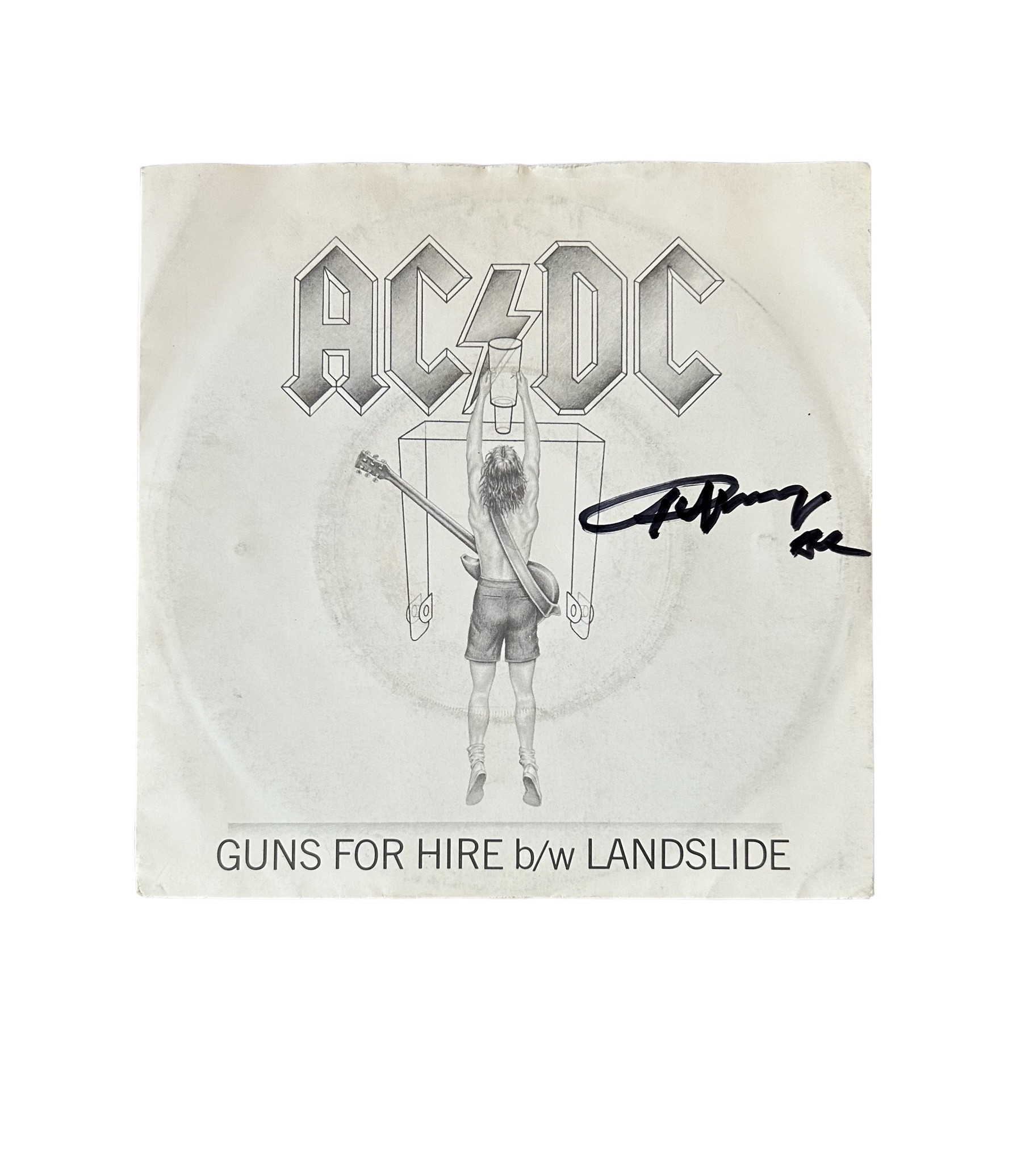 Vinile 45 giri Guns For Hire - Autografato da Angus Young degli AC/DC -  CharityStars