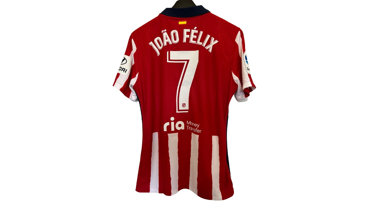 Joao Felix's Atletico Madrid Match Shirt, 2020/21 - CharityStars