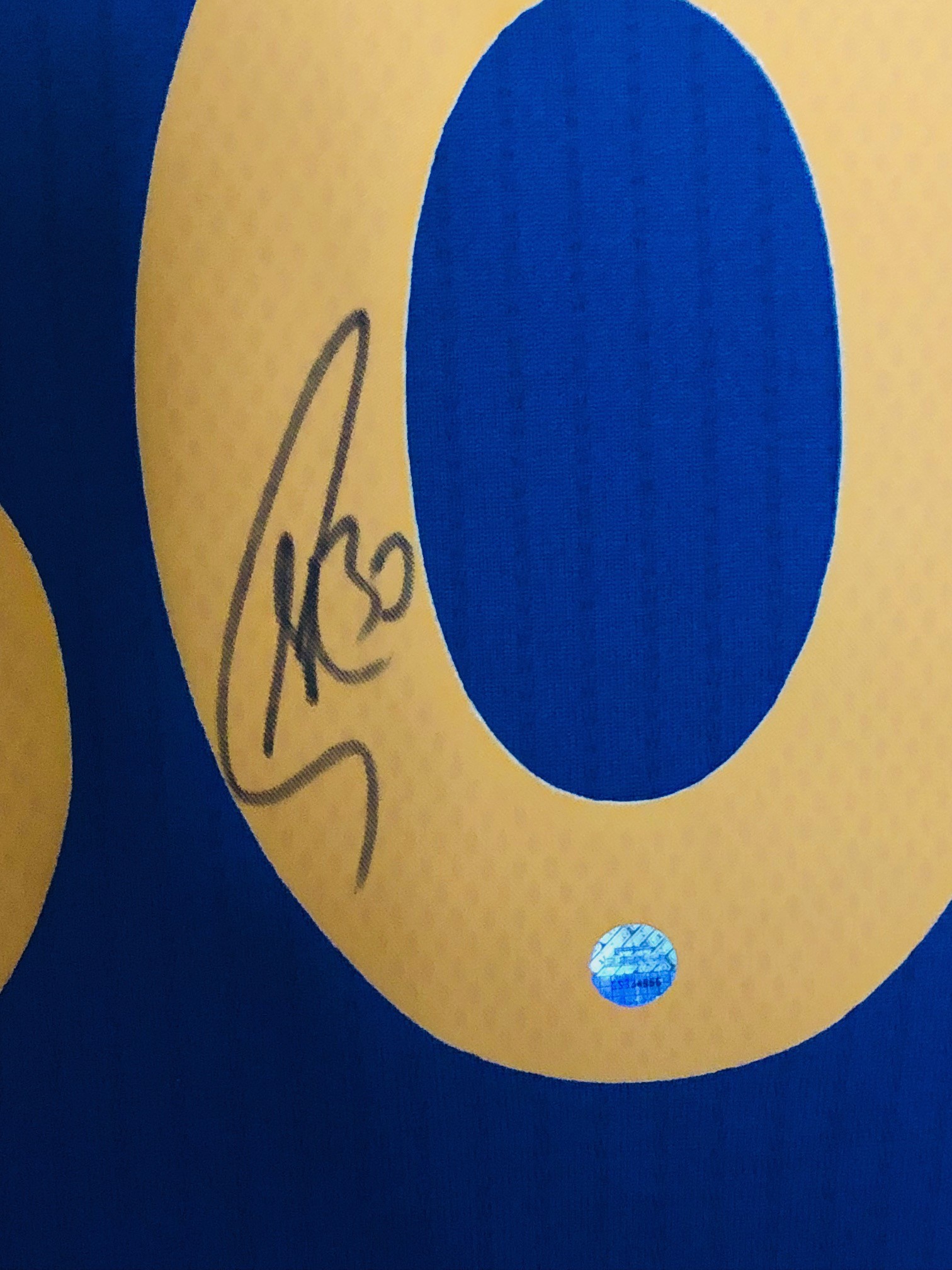 Charitybuzz: Steph Curry Signed Warriors Jersey Framed