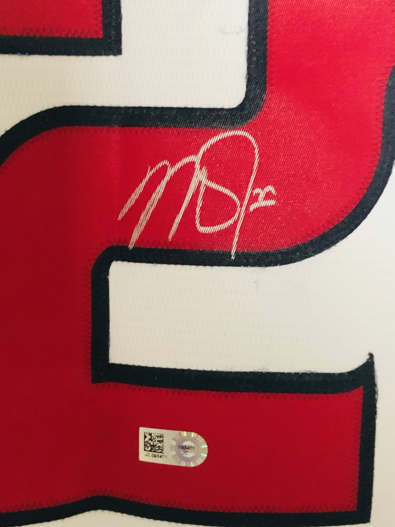 Mike Trout Autographed and Framed Red Majestic Angels Jersey